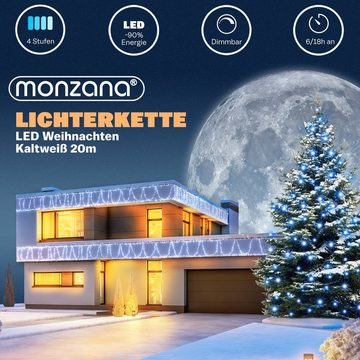 monzana Lichterkette, 200/400/600 LEDs warmweiß/kaltweiß/bunt Weihnachtsbaum