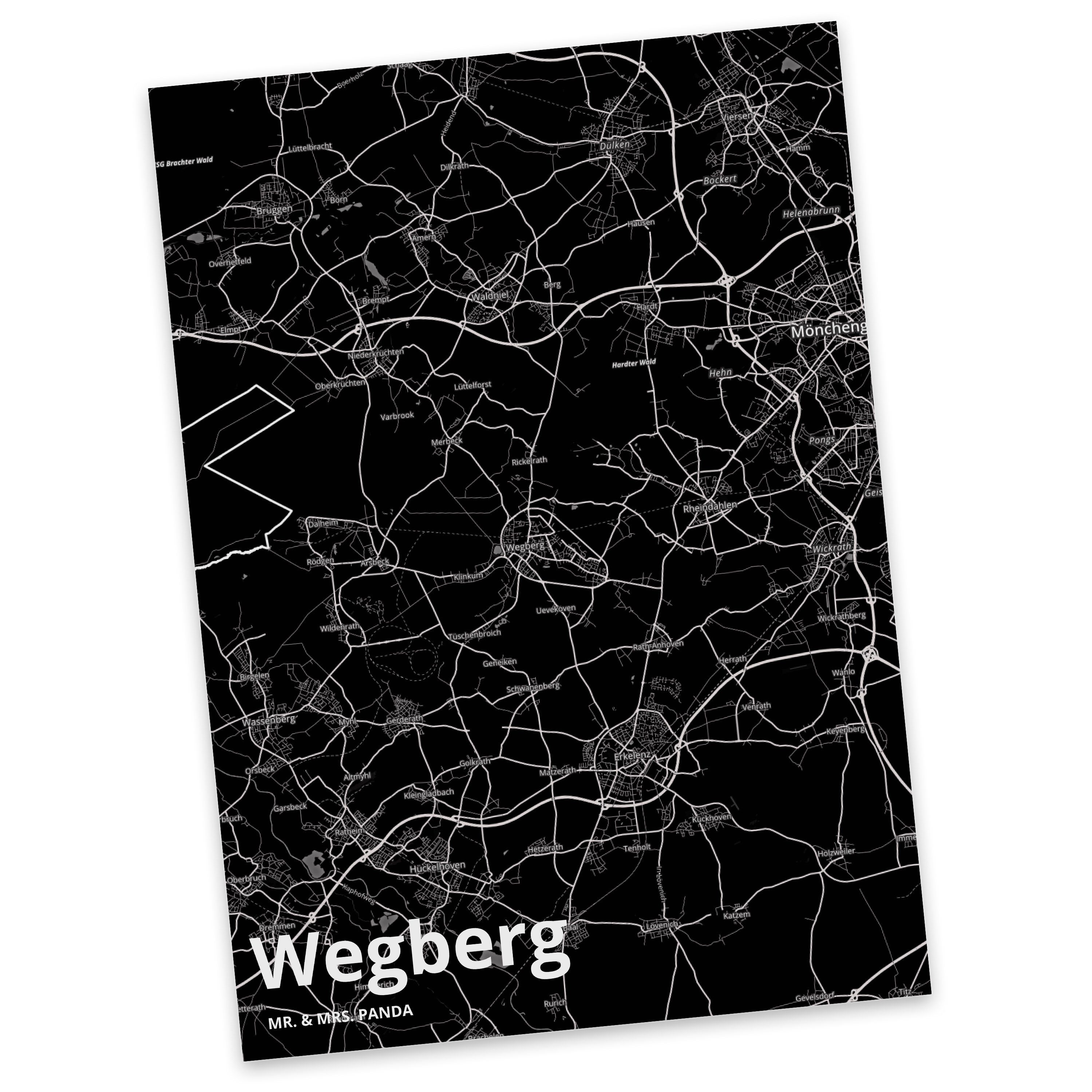 Mr. & Mrs. Panda Postkarte Wegberg - Geschenk, Städte, Ansichtskarte, Grußkarte, Dorf, Dankeskar