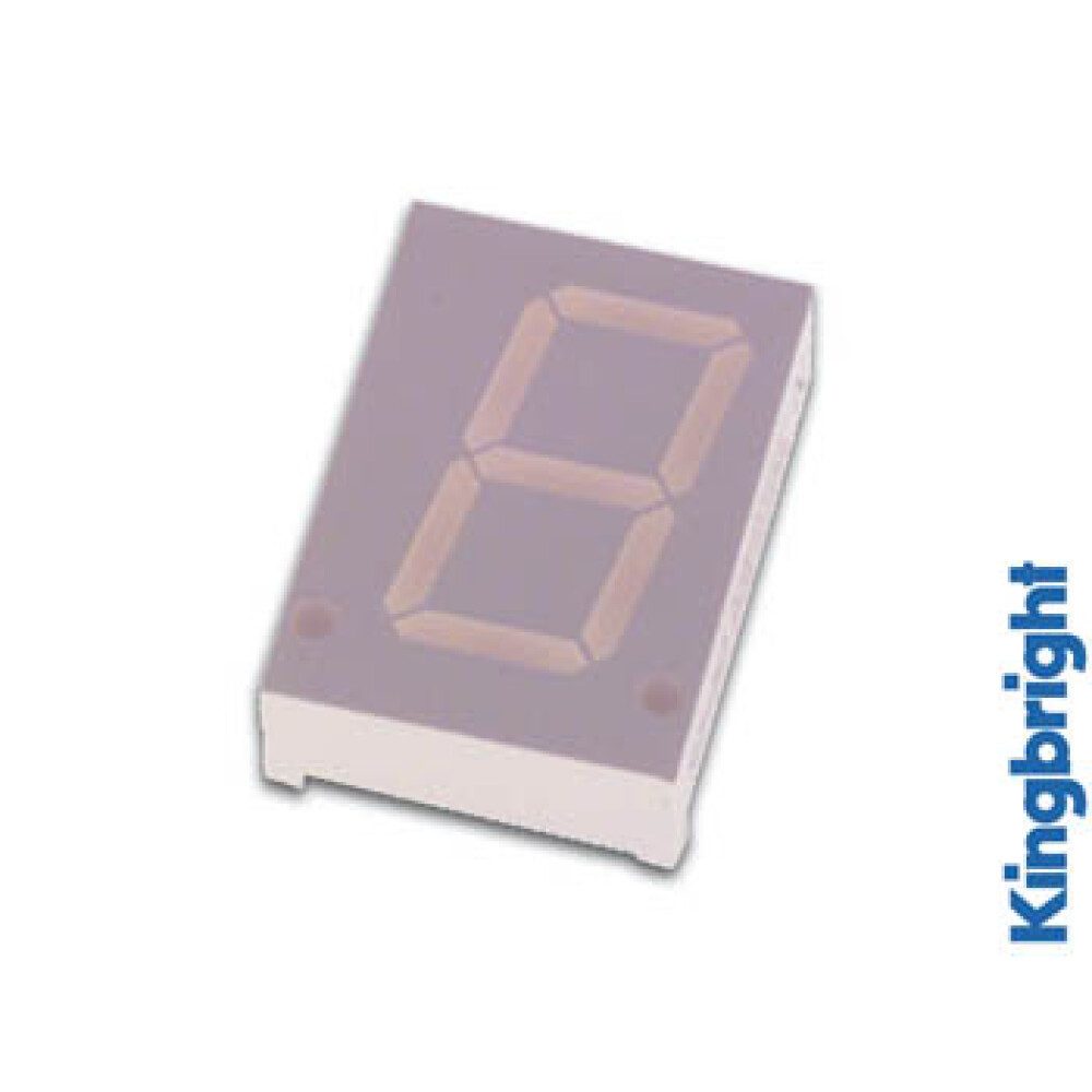 Kingbright Hinweisschild 20mm EINSTELLIGES DISPLAY GEMEINSAME ANODE SUPERROT, (1 St)