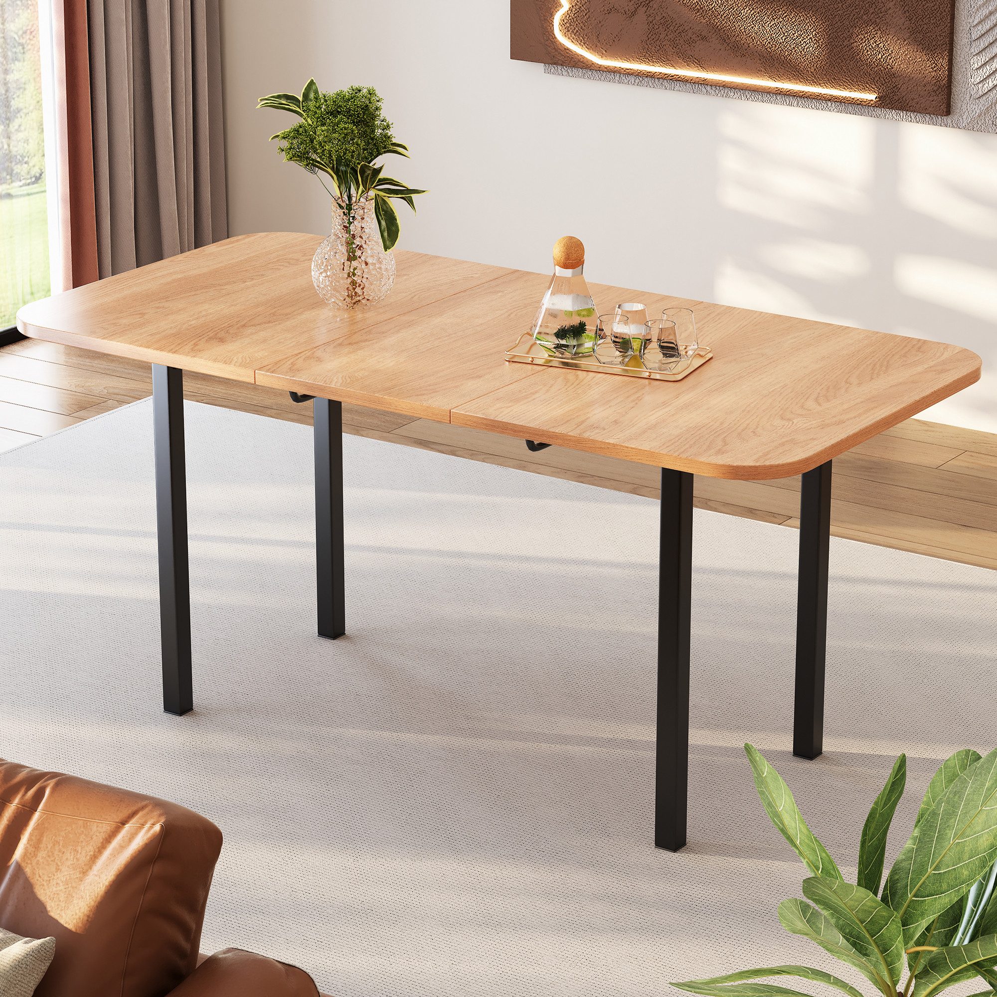 HAUSS SPOLE Esstisch 120-160x80cm ausziehbare Esstisch günstig online kaufen