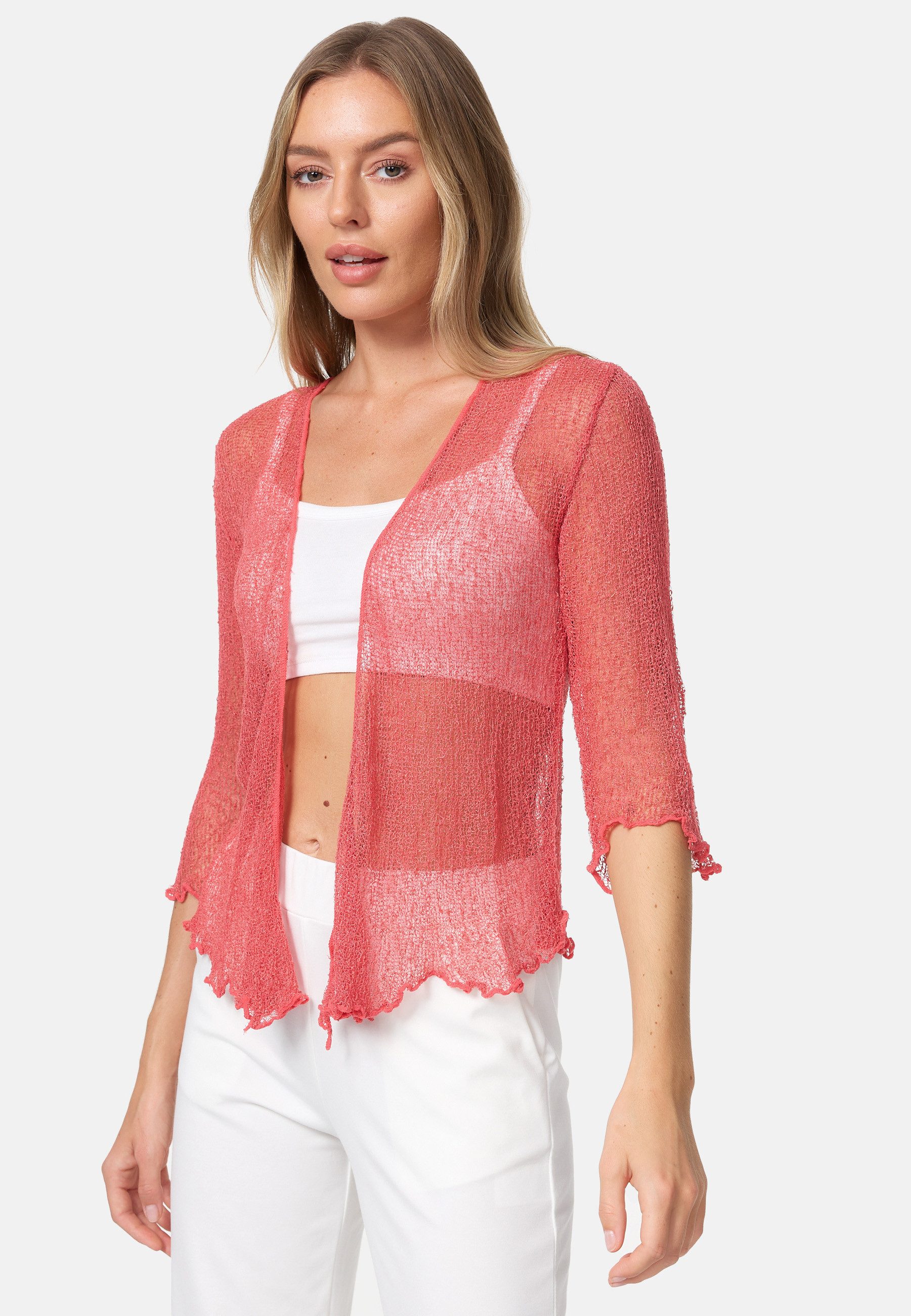 ikat Bolero IKA01 (Sommerlicher angenehm leichter Damen Bolero mit 3/4 Arm)