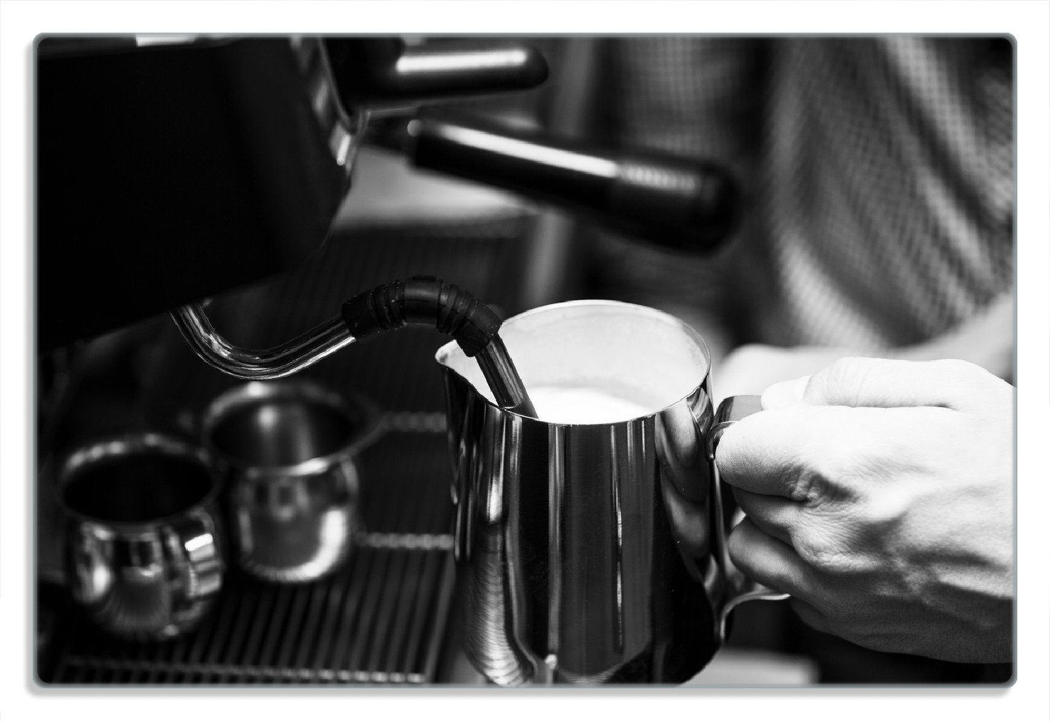 Gummifüße Frühstücksbrett Café, Einblick rutschfester 20x30cm Barista in 1-St), - Wallario 4mm, (inkl. ein