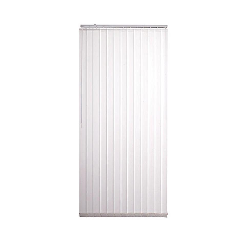 Jalousie Lamellenvorhang raumverdunkelnd weiß Vertikaljalousie 89mm  inklusive Montagematerial, ventanara, Lamellenvorhang zur Montage an Wand  und Decke