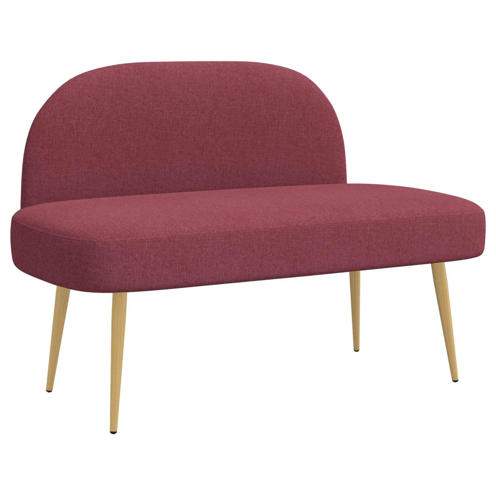 vidaXL Gepolsterte Bank mit Rückenlehne Weinrot 110 x 60 x 76 cm (1-St)