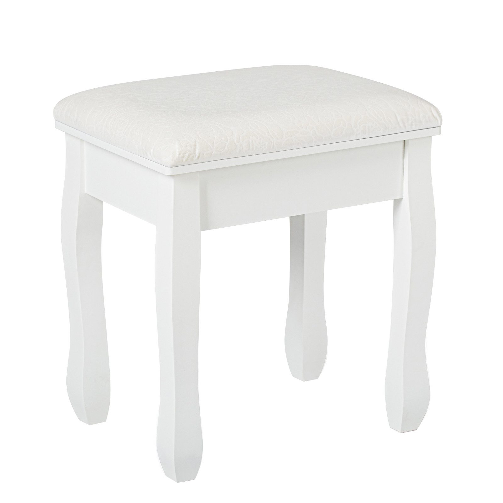 Mondeer Sitzhocker Schminktisch-Hocker (1 St), weißes Kissen, bedruckter Kl günstig online kaufen