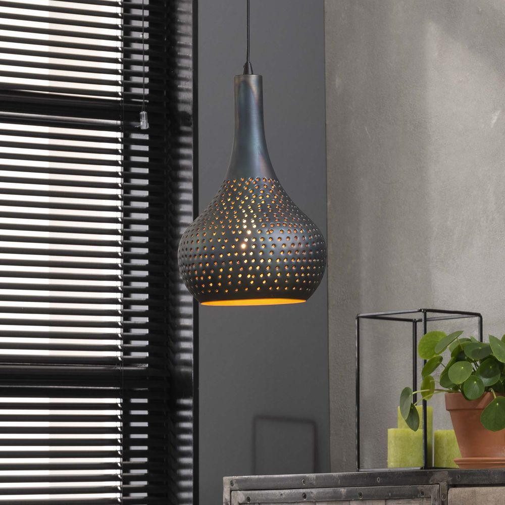 famlights Pendelleuchte famlights, Pendelleuchte Nela in Schwarz E27