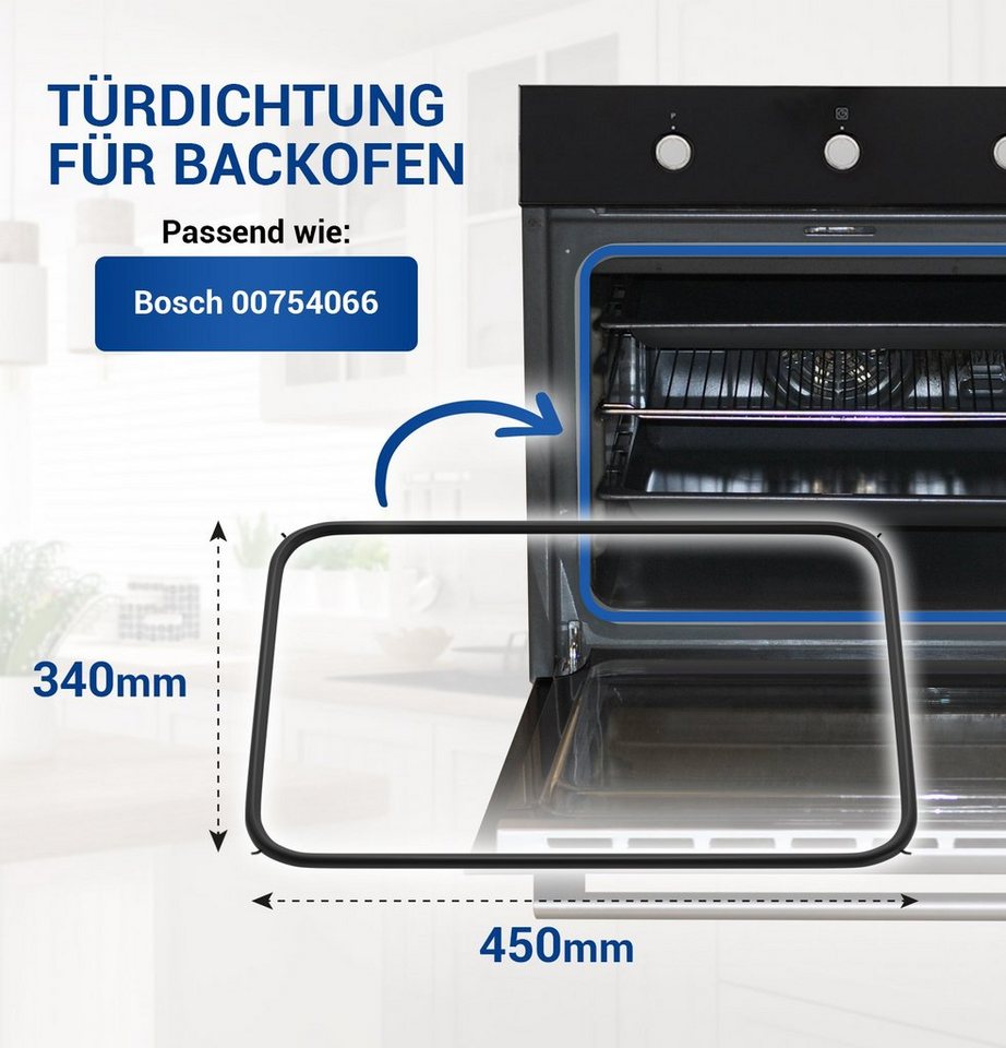 Thumbnail - VIOKS Dichtungsband Türdichtung Ersatz für Bosch 00754066, rundum 4 Haken für Backofen Herd