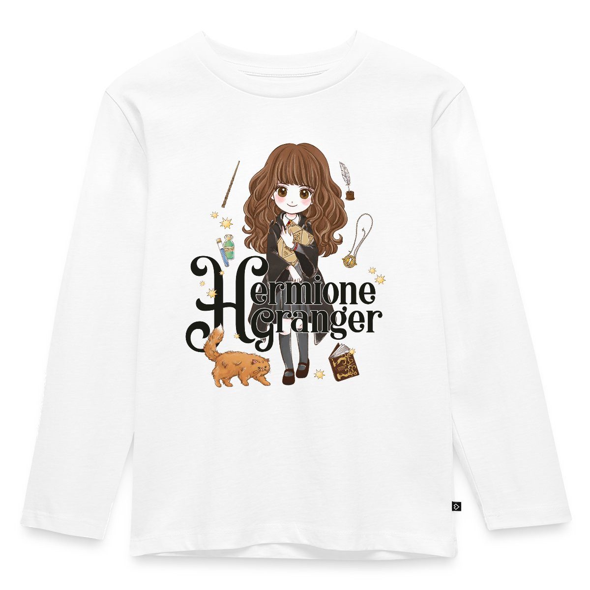 Spreadshirt T-Shirt Harry Potter Hermine Granger Chibi Kinder Premium Langarmshirt (1-tlg)