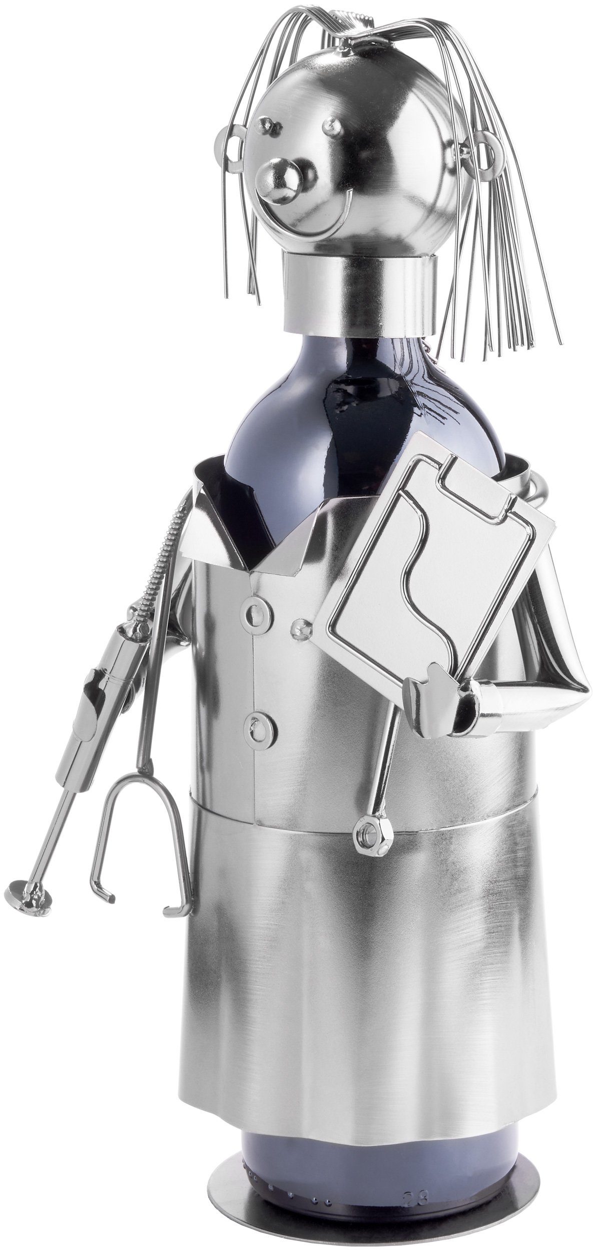 BRUBAKER Weinflaschenhalter Ärztin, (inklusive Grußkarte), Metall Skulptur, günstig online kaufen