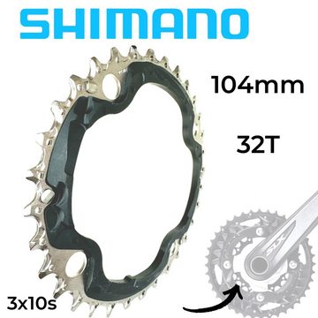 Shimano Fahrrad-Montageständer Shimano MTB Kurbel Ersatz Kettenblatt DEORE SLX FC-M670 32T Schwarz