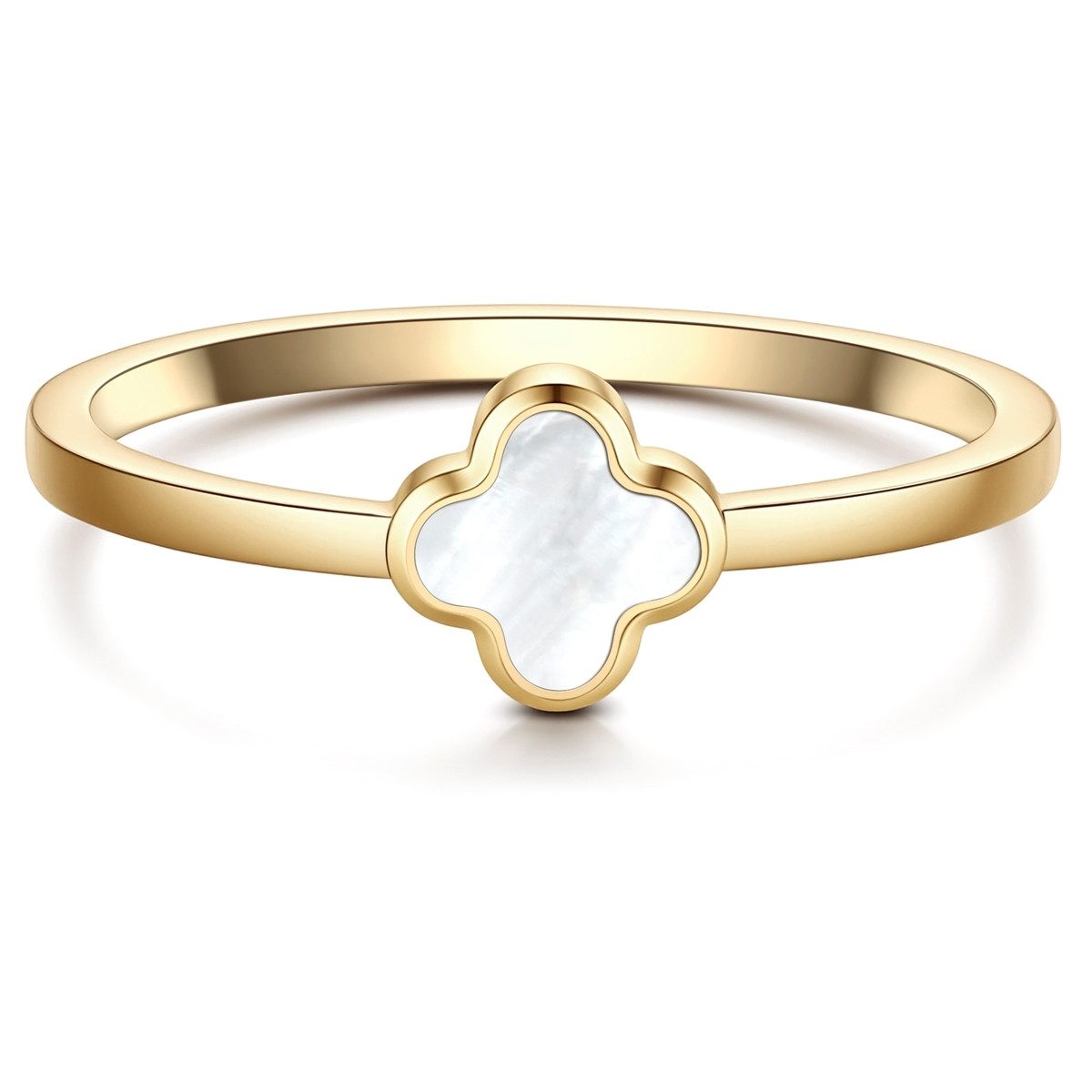 Glanzstücke München Fingerring Kleeblatt gelbgold