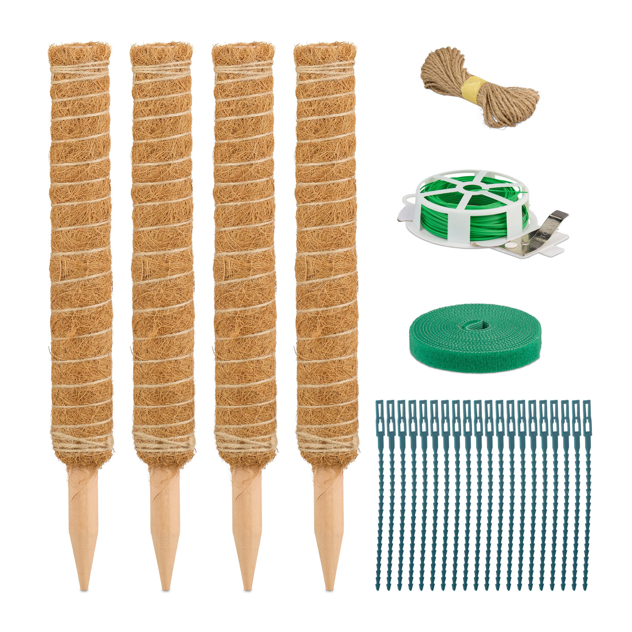 relaxdays Rankhilfe Kokosstäbe 4er Set 40 günstig online kaufen