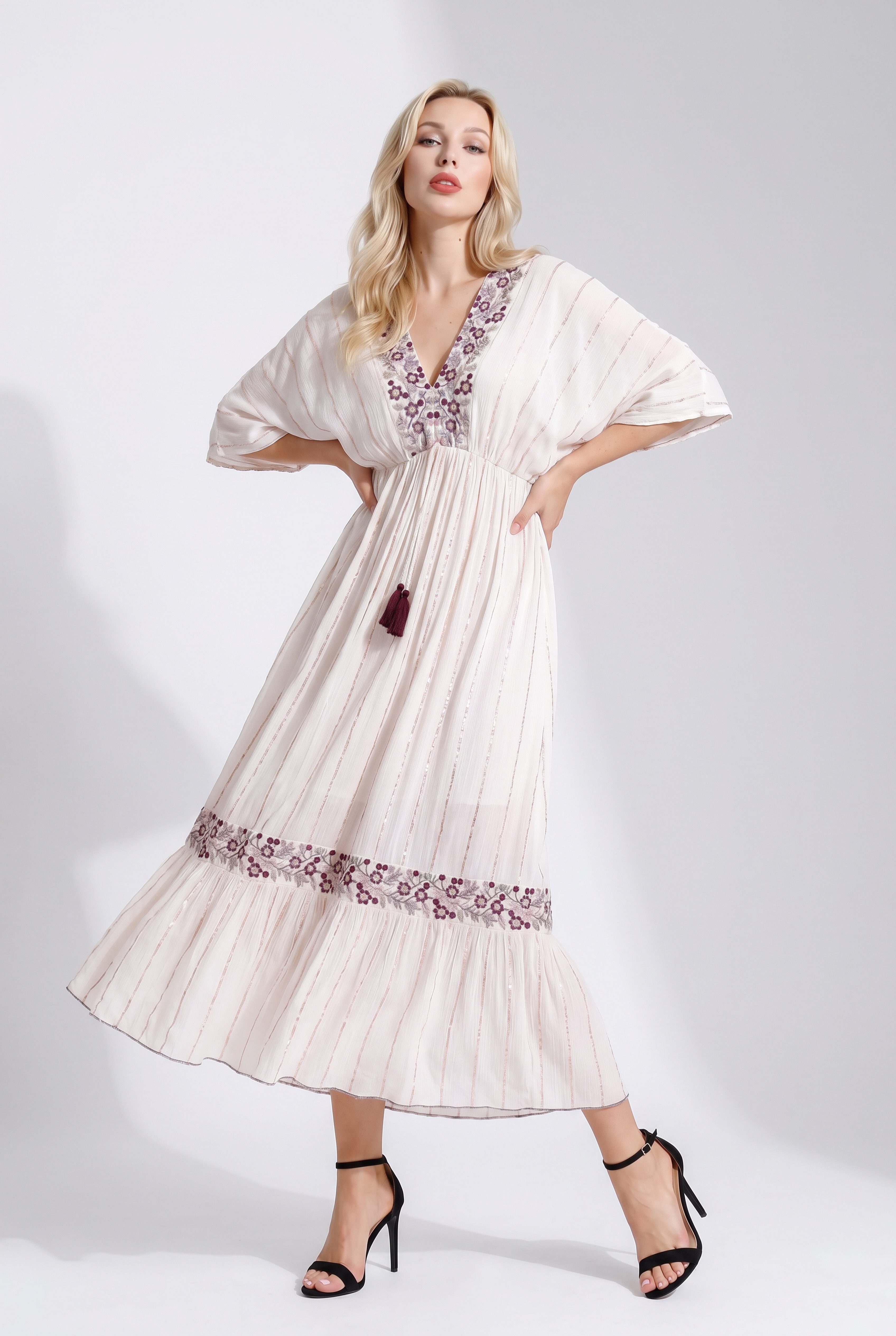YC Fashion & Style Sommerkleid Boho Maxikleid Damen One Size 34–42 in Unifarbe