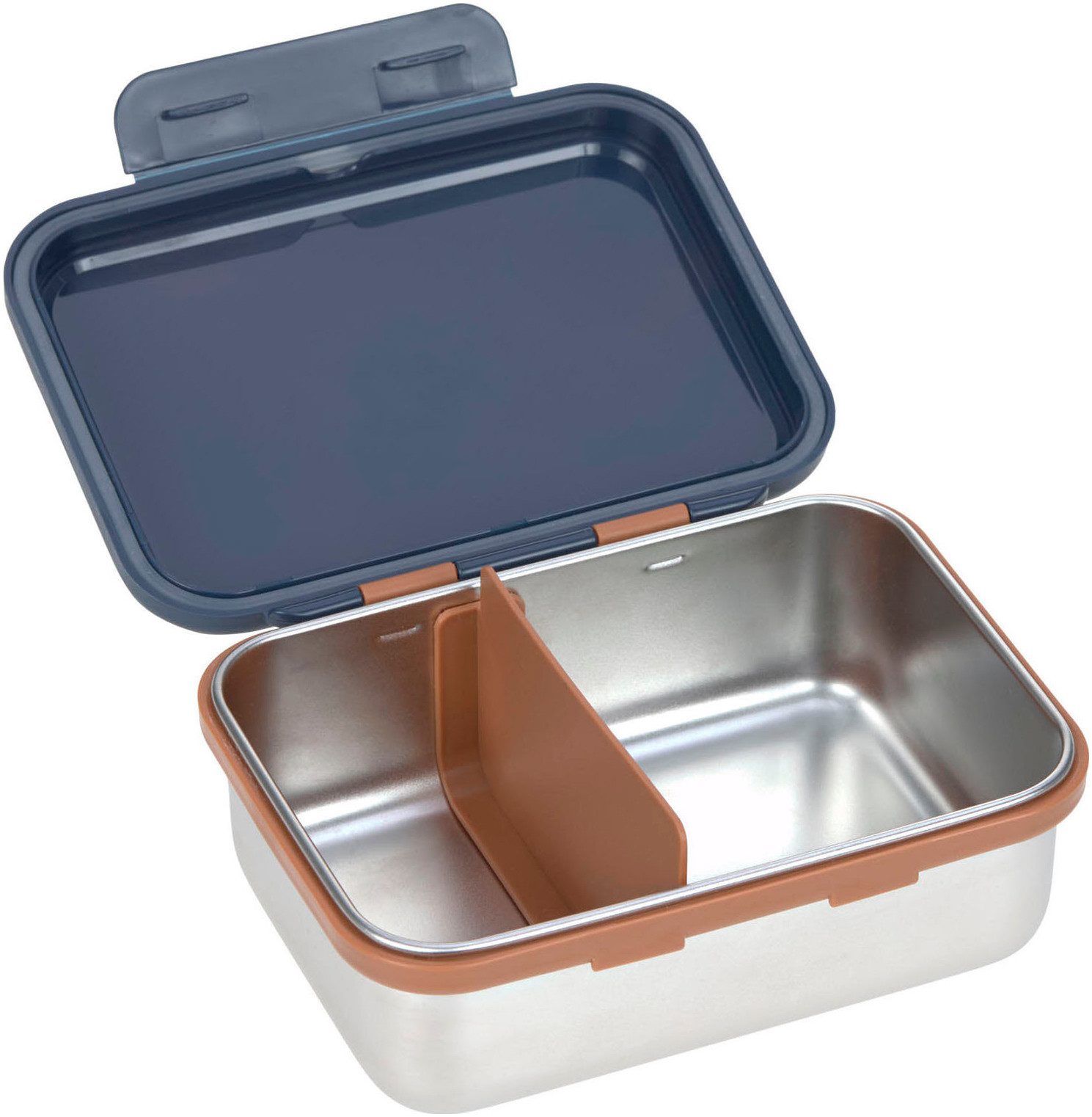 LÄSSIG Lunchbox Little Gang, Smile navy, Edelstahl, Polyprophylen (PP), Silikon, (1-tlg)