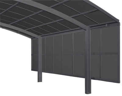 Ximax Carport-Seitenwand, BxH:491x150 cm, 2 Module-schwarz, für Carports Portoforte und Linea