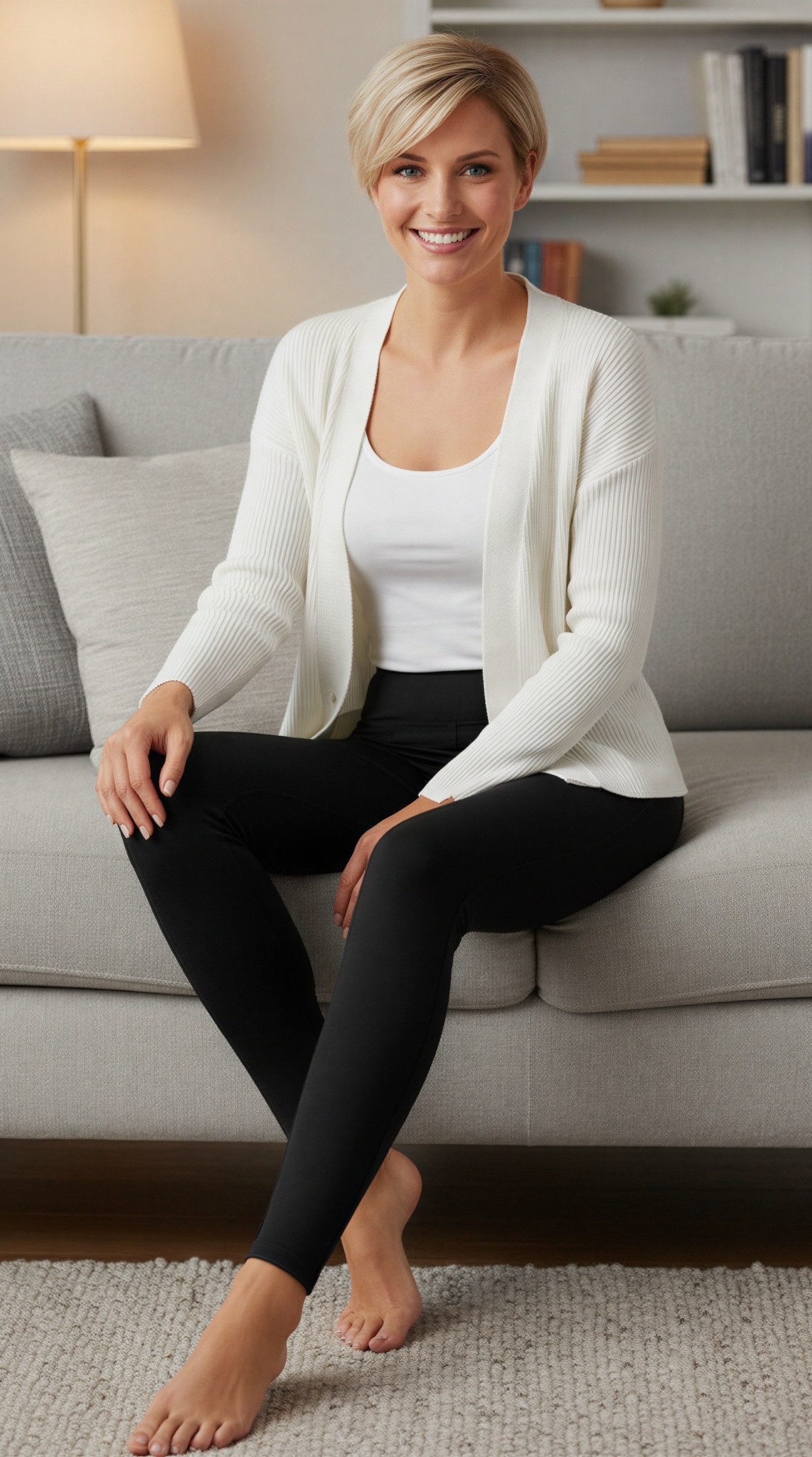 Bas Bleu Shapingleggings Push-Up, hoch geschnittener Bund