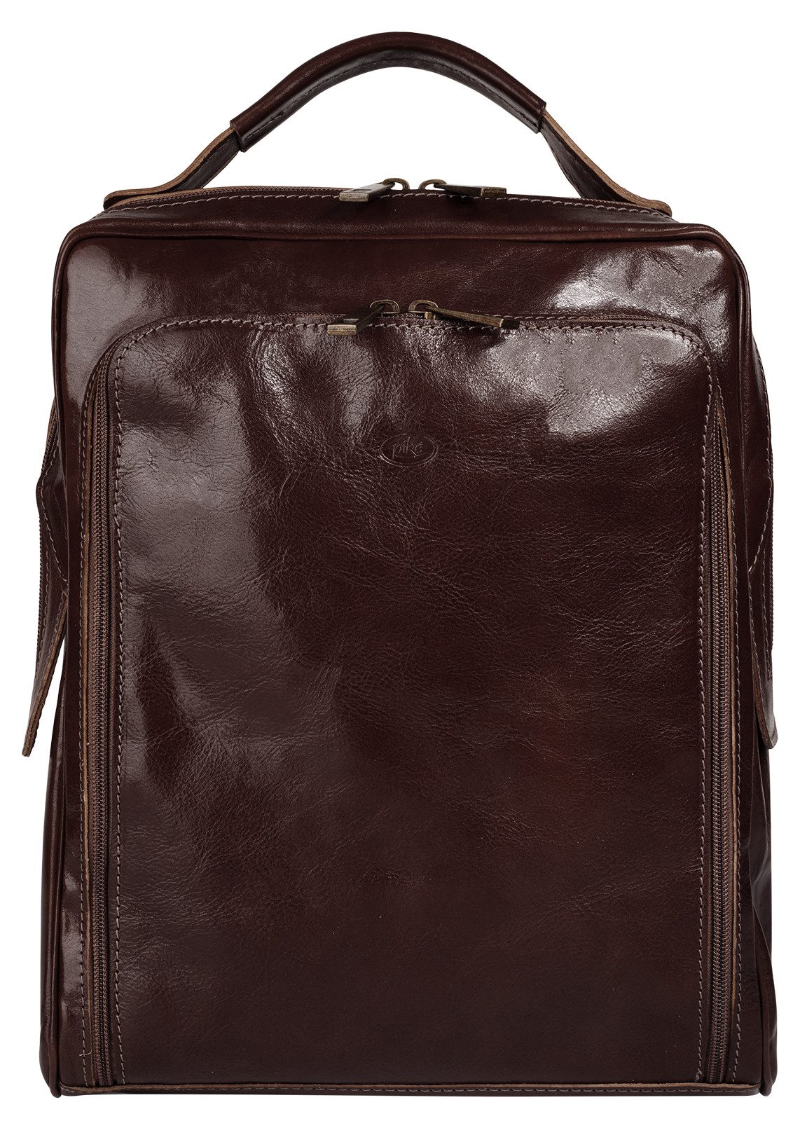 Piké Cityrucksack, echt Leder, Made in Italy