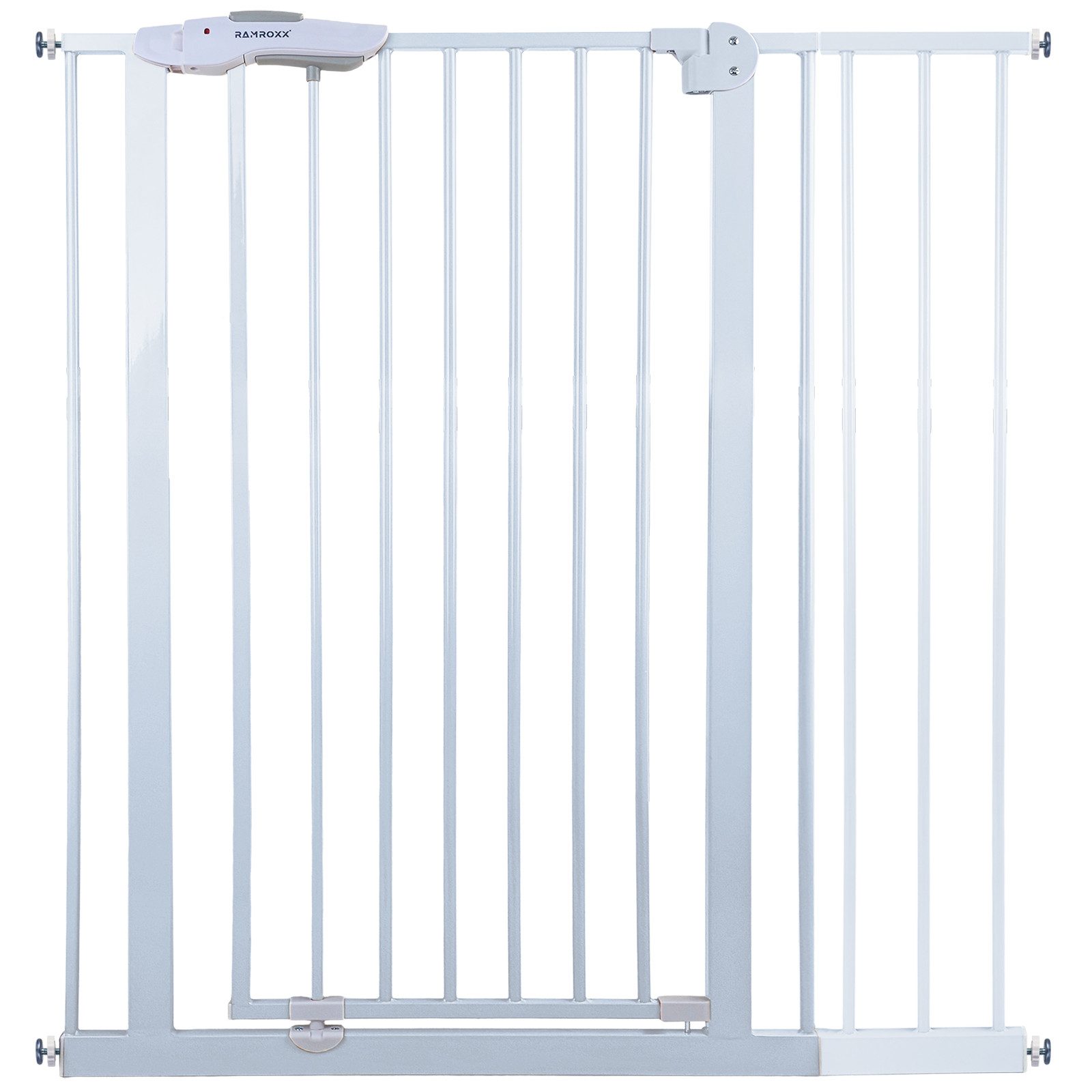 RAMROXX Treppenschutzgitter Absperrgitter weiß für 95-105cm Durchgang 110cm günstig online kaufen