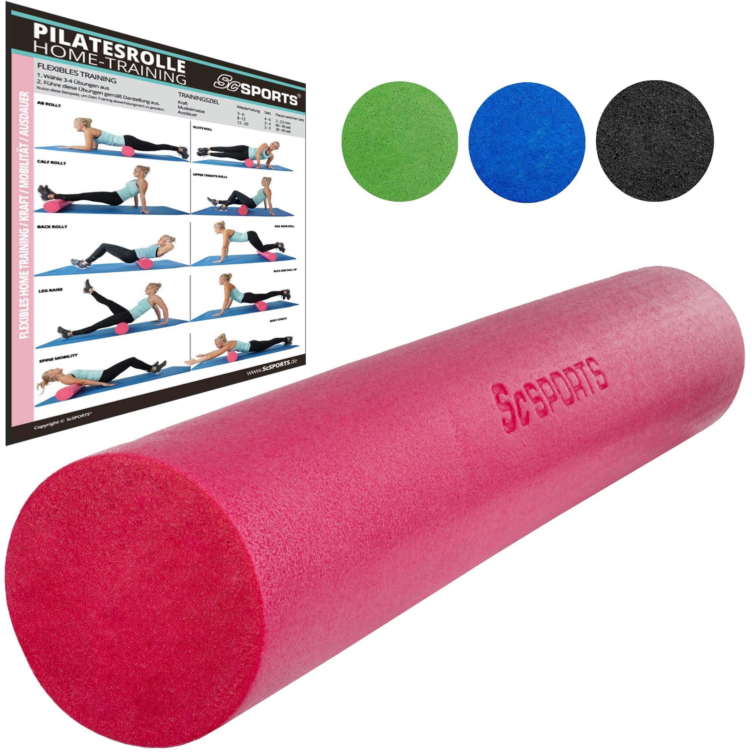 ScSPORTS® Massagerolle Fitnessrolle Massagerolle Faszienrolle Pilates Yoga Rolle Foam Roller