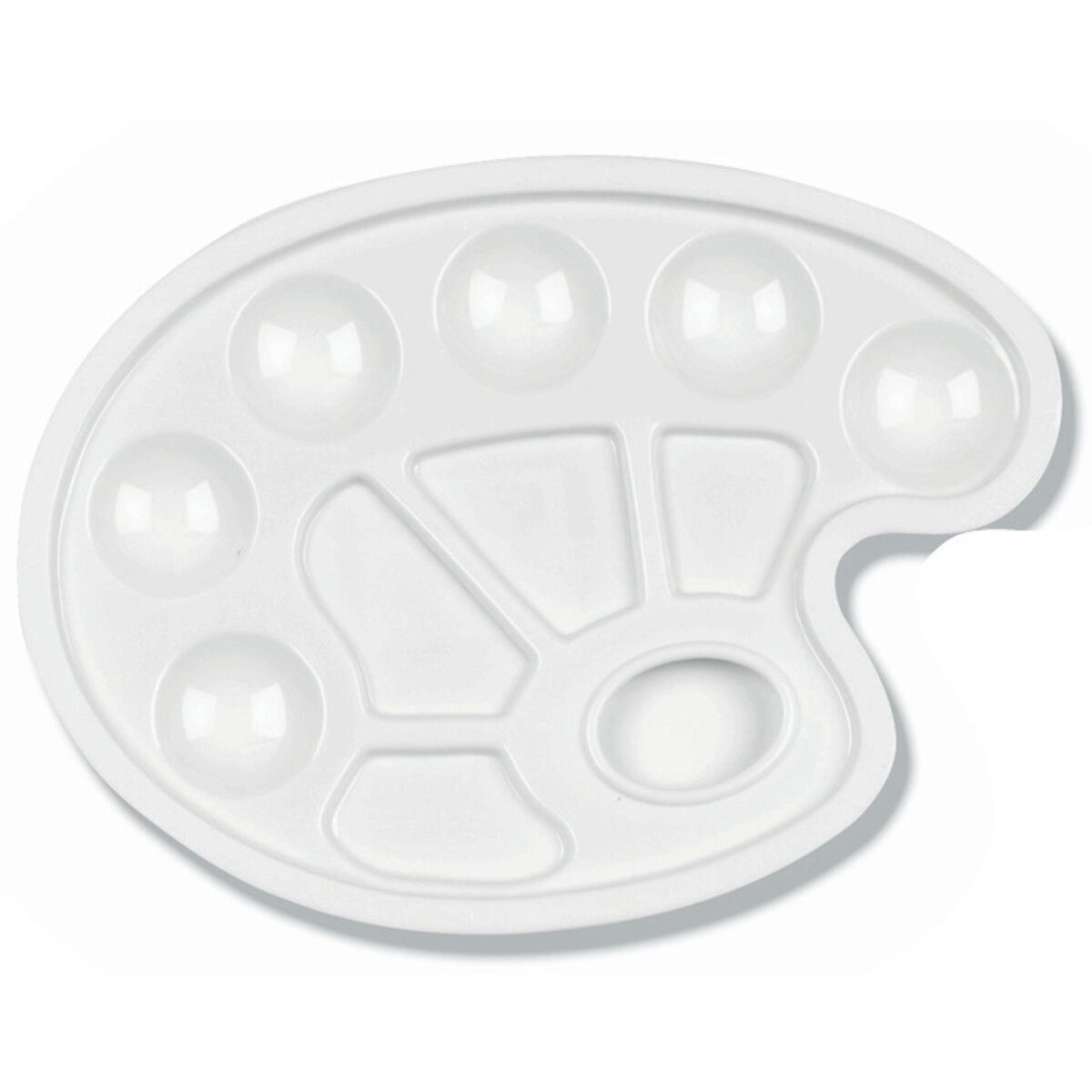 Stylex Schreibwaren Malbecher Mischpalette Kunststoff - weiß.