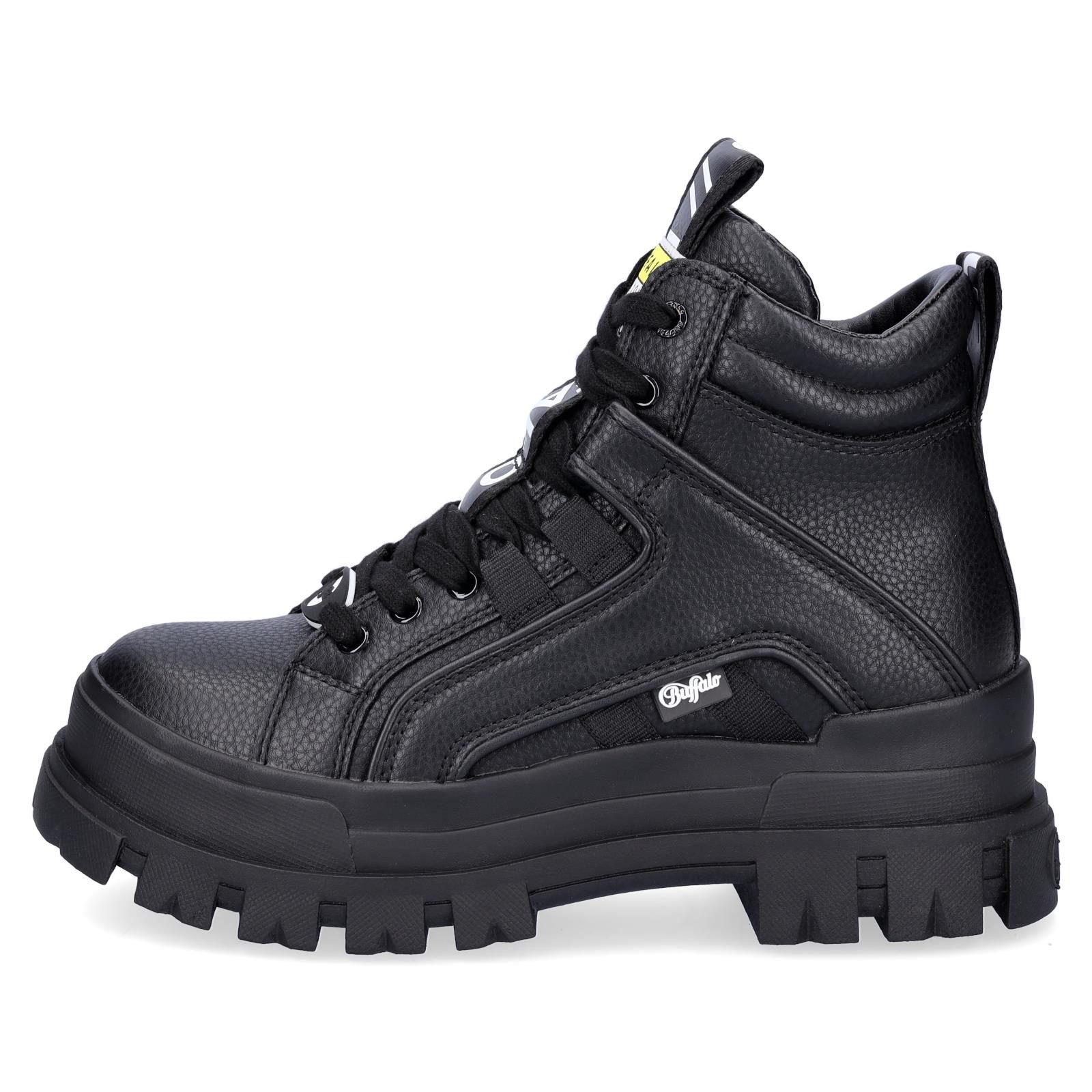 Buffalo Buffalo Damen Plateau Schnürboot Aspha NC Mid schwarz Schnürboots günstig online kaufen