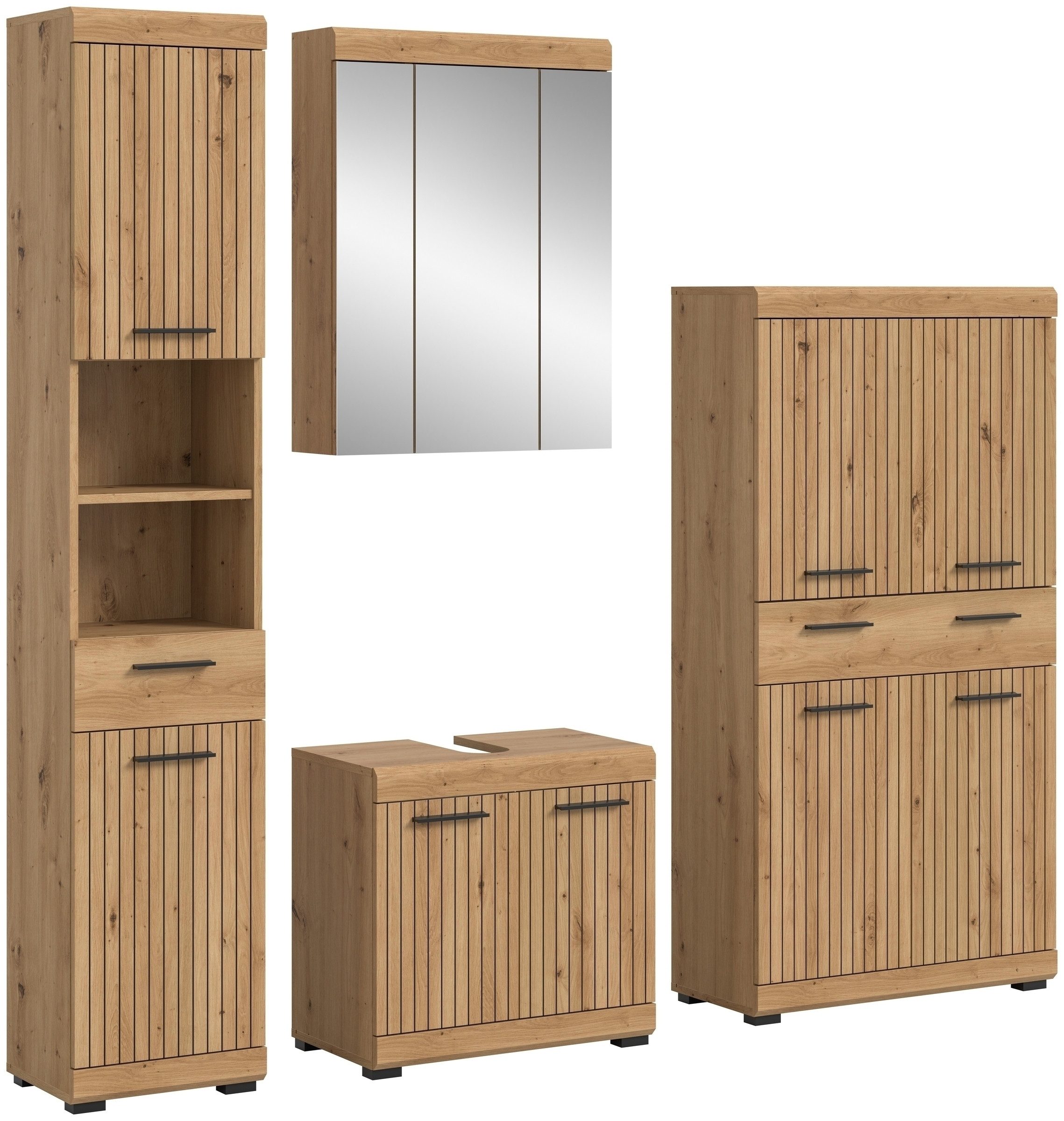 freiraum Badezimmer-Set Scout, in Artisan Eiche Nachbildung - 201x191x34cm (BxHxT)