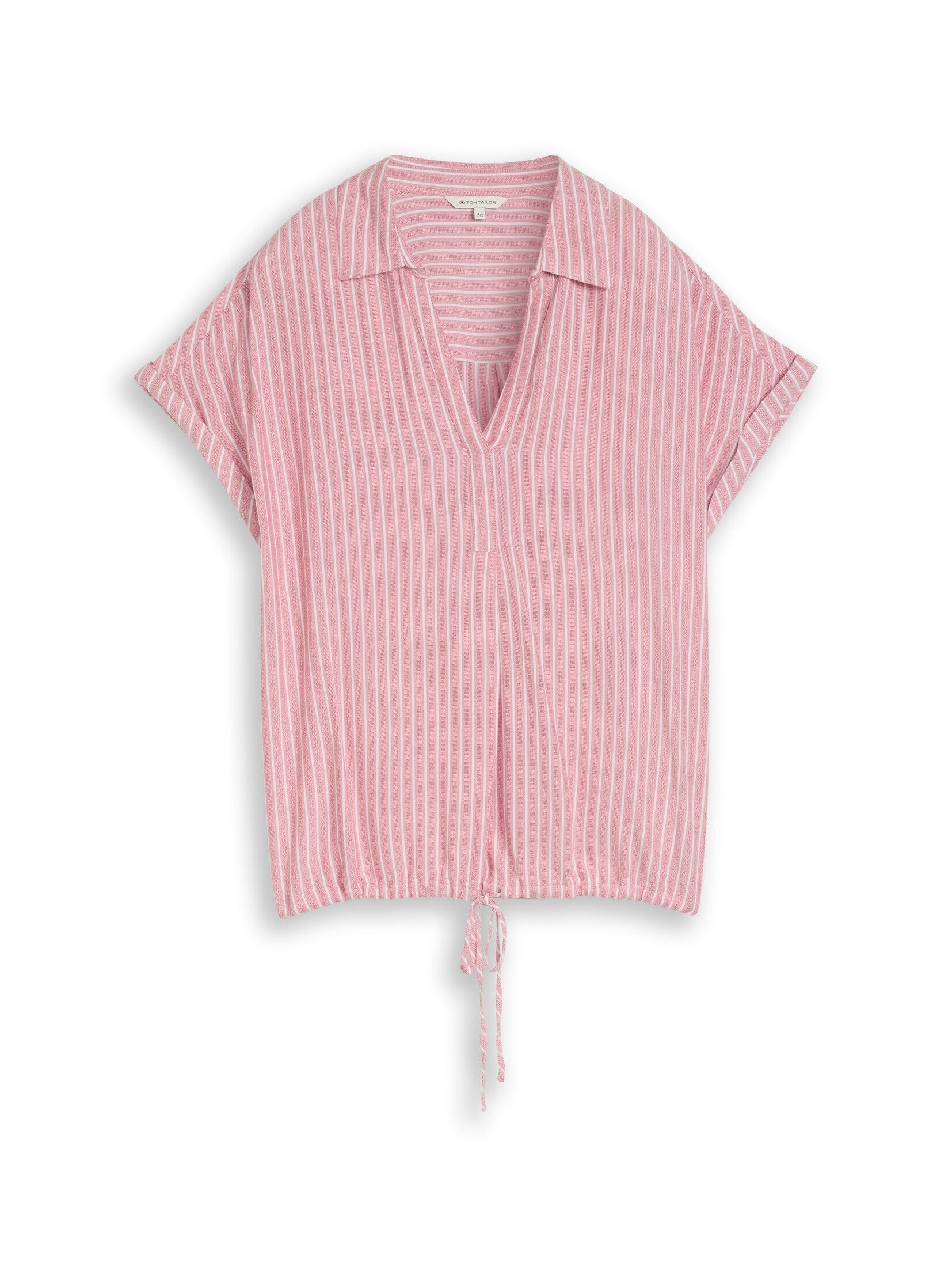 TOM TAILOR Kurzarmbluse Blusen & Shirts Loose Fit Bluse mit Streifenmuster günstig online kaufen