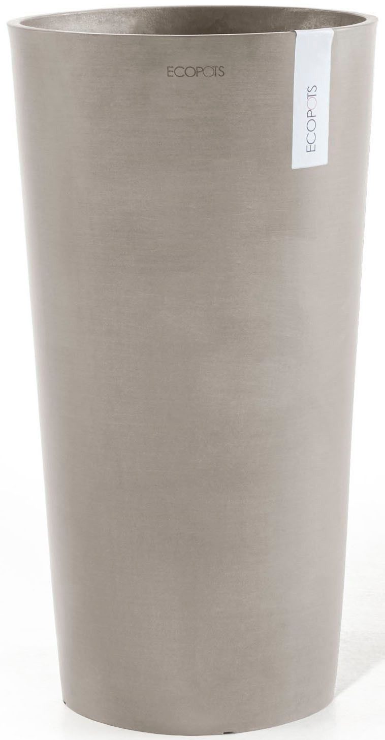 ECOPOTS Blumentopf Amsterdam extrahoch 90 Taupe, für innen und außen: frostsicher, bruchsicher und lichtbeständig