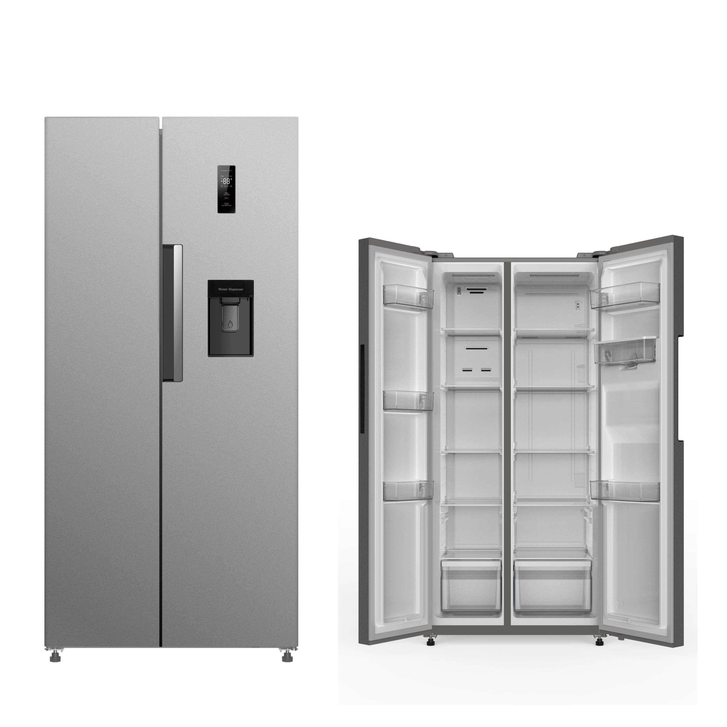 PKM Side-by-Side SBS490NFWDIXJ, 178.5 cm hoch, 83 cm breit, Kindersicherung