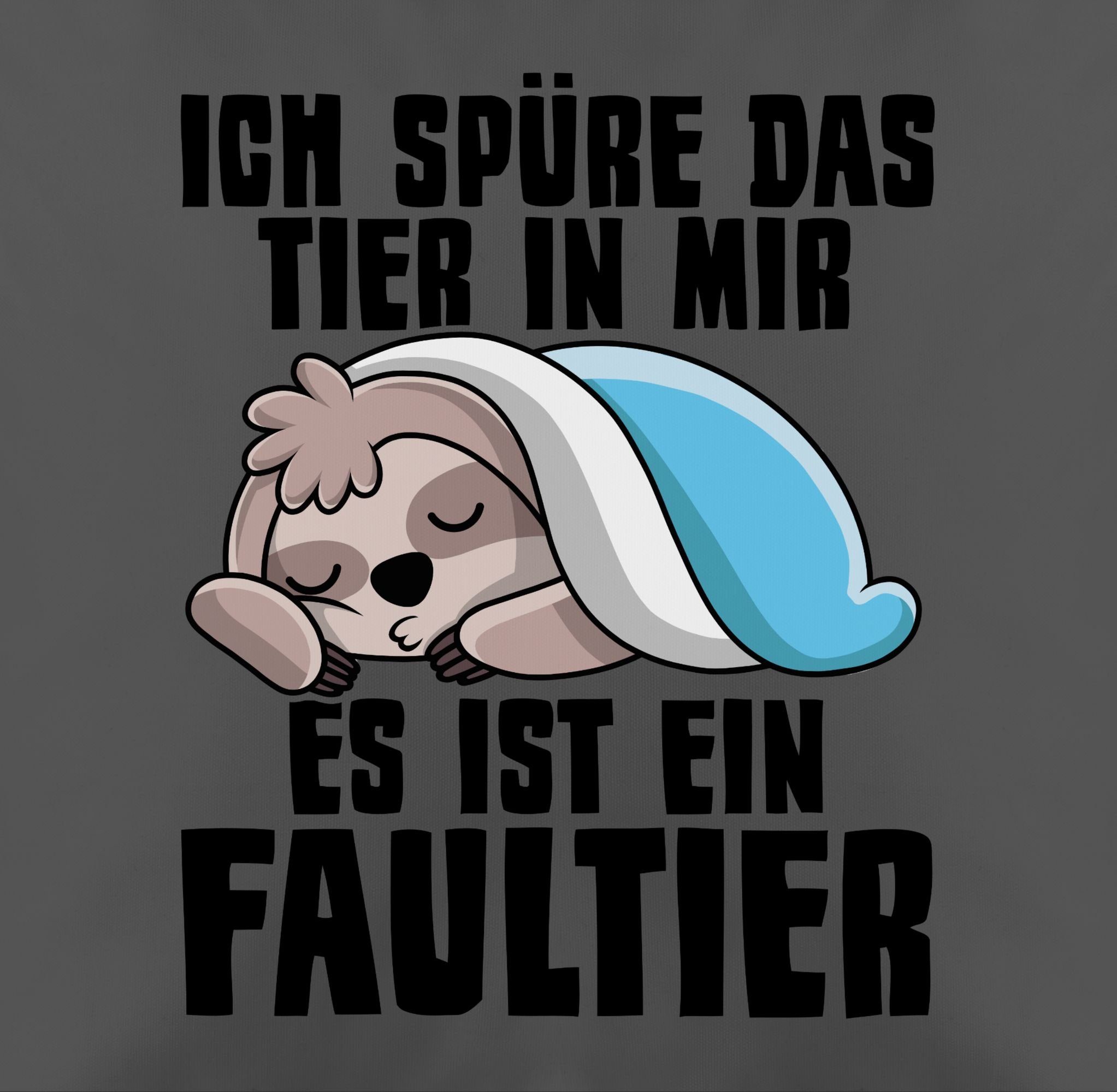 Dekokissen Tier 2 das es Deko-Kissen ist ein in Faultier, Spruch mit Grau spüre Ich mir Shirtracer