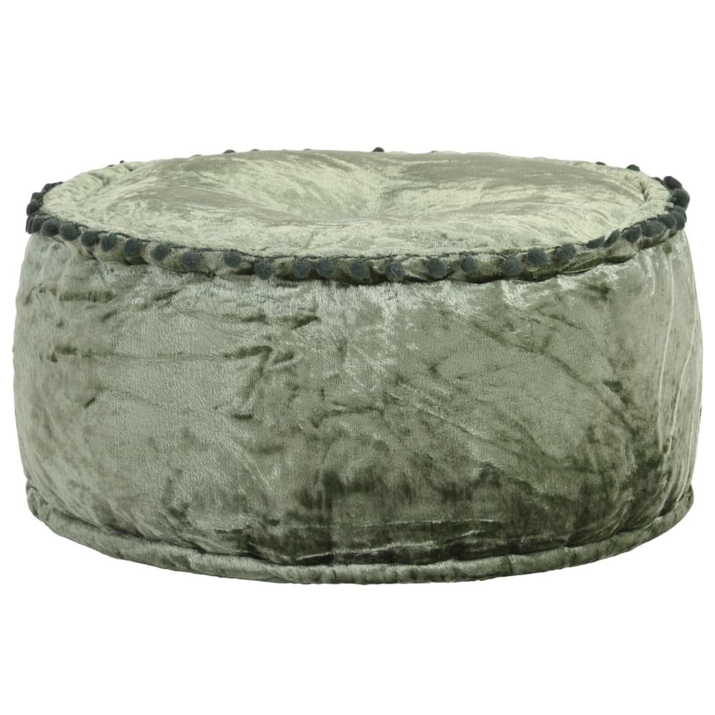 vidaXL Polsterhocker Pouf Rund Samt 40x20 cm Grün (1 St)