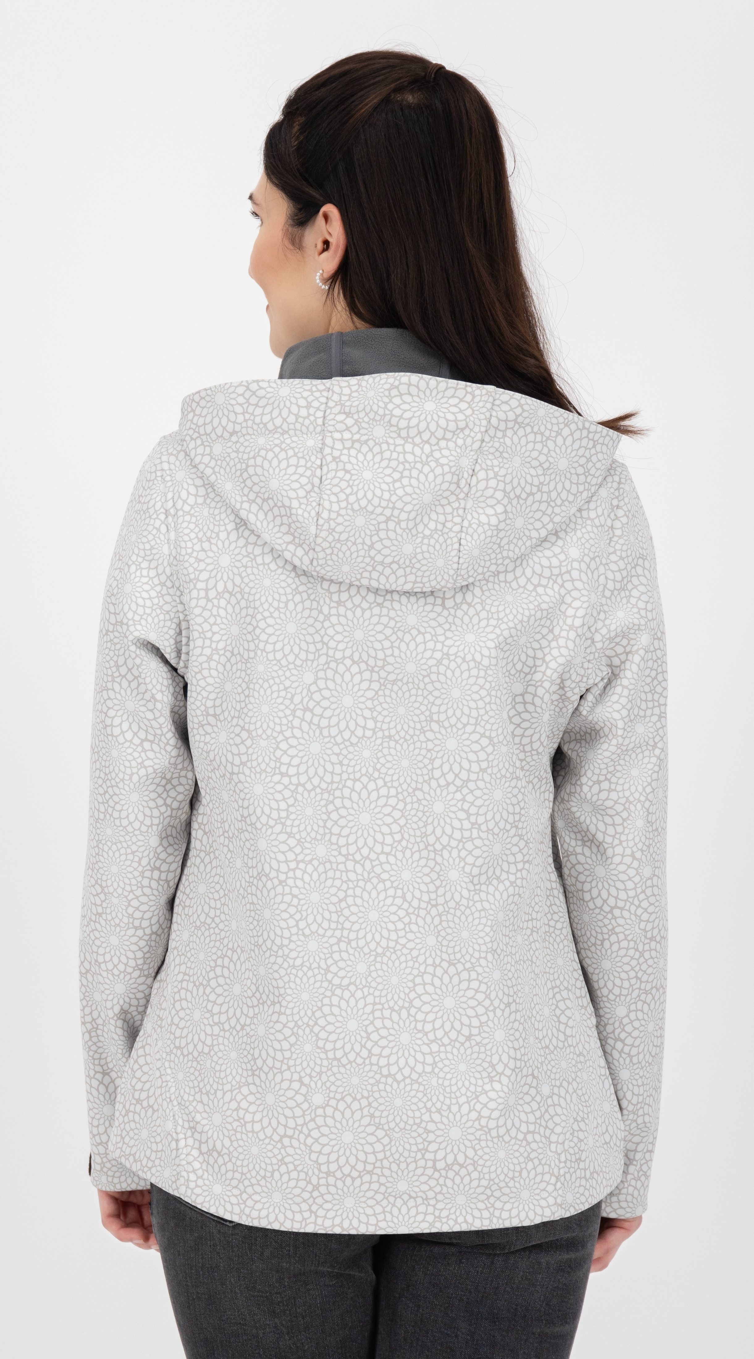 DEPROC Active Softshelljacke SHELBY PEAK DC leichte Softshelljacke mit All-Over-Print und abnehmbarer Kapuze