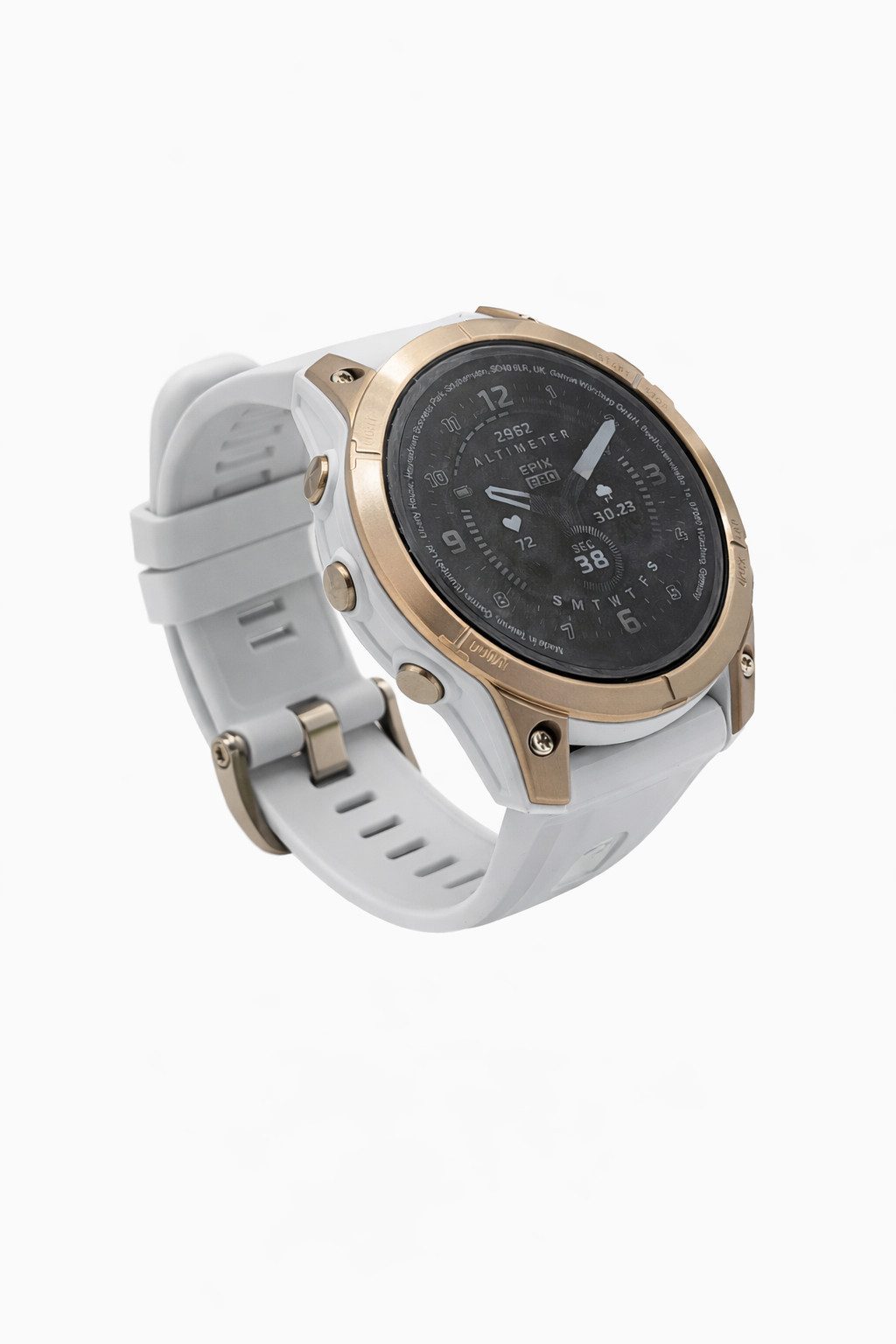 Garmin Epix™ Pro Gen 2, 47mm Smartwatch (3,30 cm cm/1,3 Zoll, Garmin OS) Einzelartikel, 2-tlg., Smartwatch inkl. Silikon-Armband und Lade-/Datenkabel, AMOLED Saphirglas Herzfrequenzsensor Taschenlampe Multi-Band-GNSS