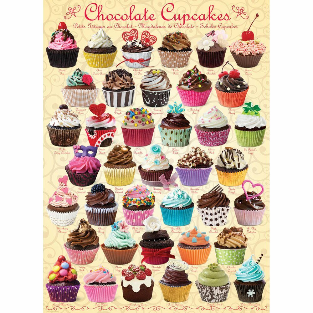 1000 Cupcakes, Schokoladen EUROGRAPHICS Puzzle Puzzleteile