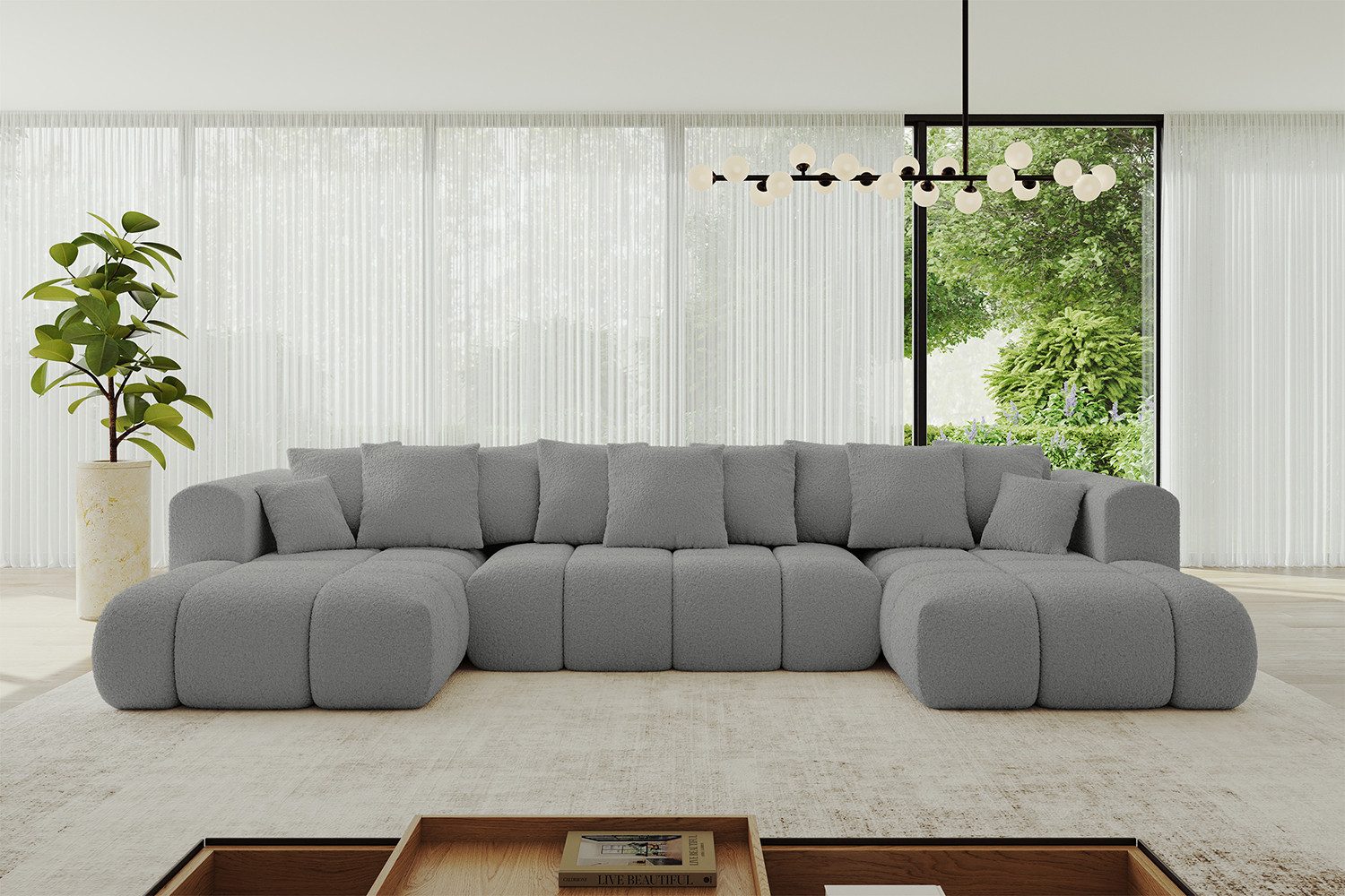 ALTDECOR Wohnlandschaft CLOUD-U-v1, Couch mit Schlaffunktion, günstig online kaufen
