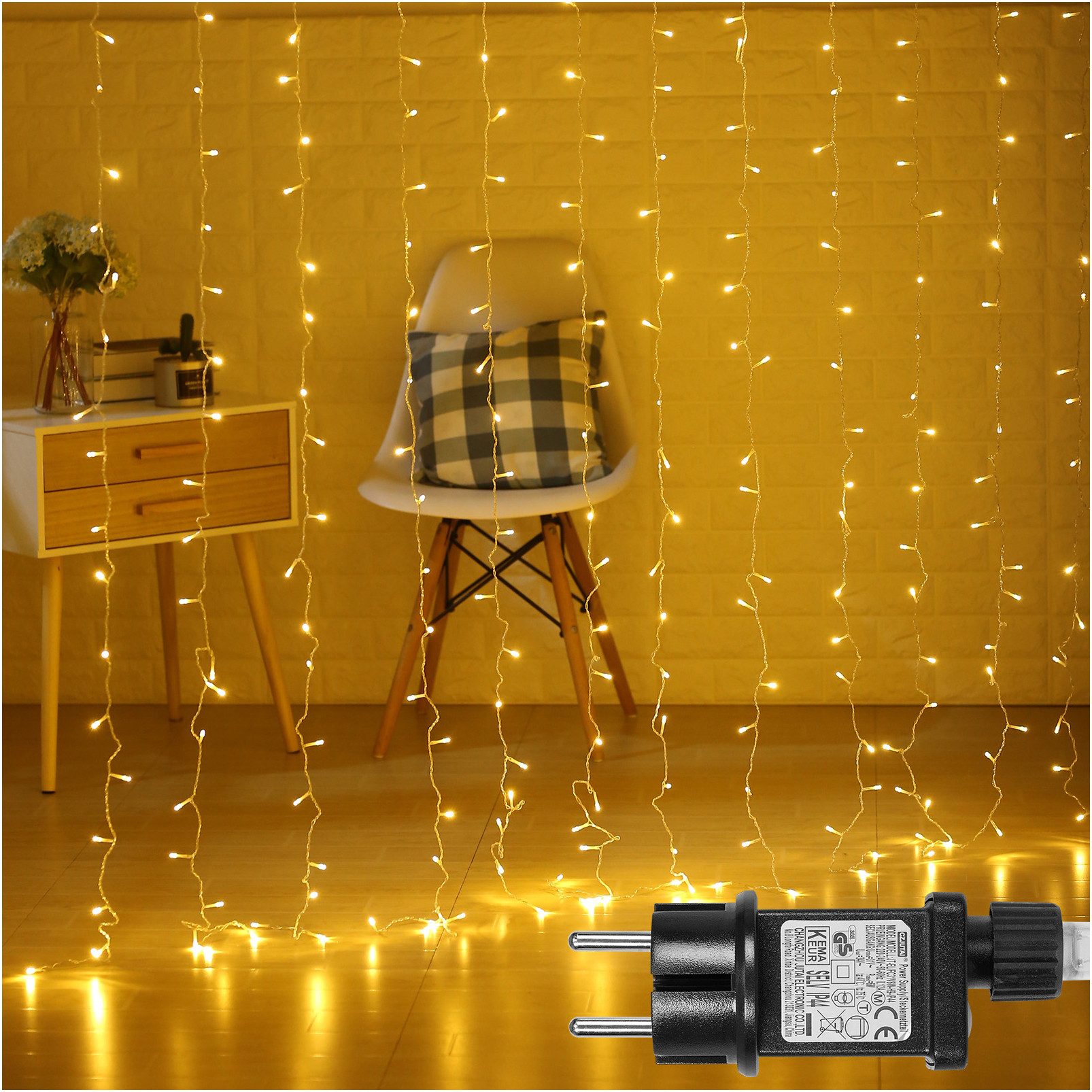 Sunicol LED-Lichterkette 300LED Vorhang Lichterketten,Hochzeit Party günstig online kaufen
