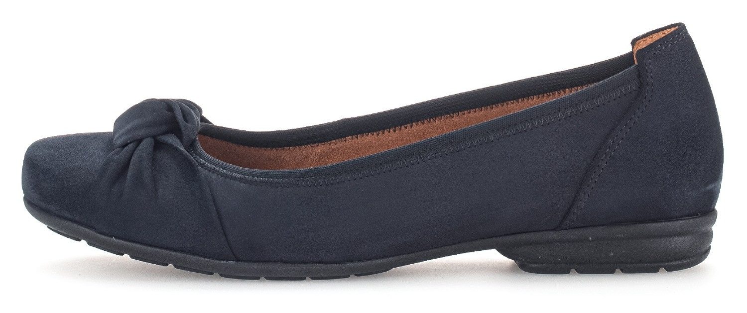 Gabor FLORENZ Ballerina Business Schuhe, Slipper mit modischem Knoten, Weit günstig online kaufen