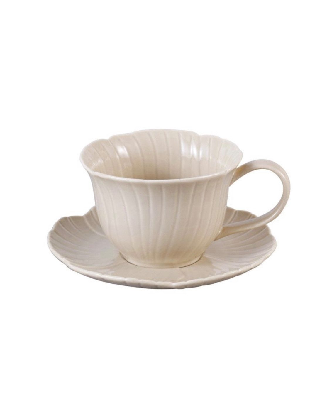 EKA Kaffeeservice Florange Beige Kaffee-Set (12-tlg), Porzellan