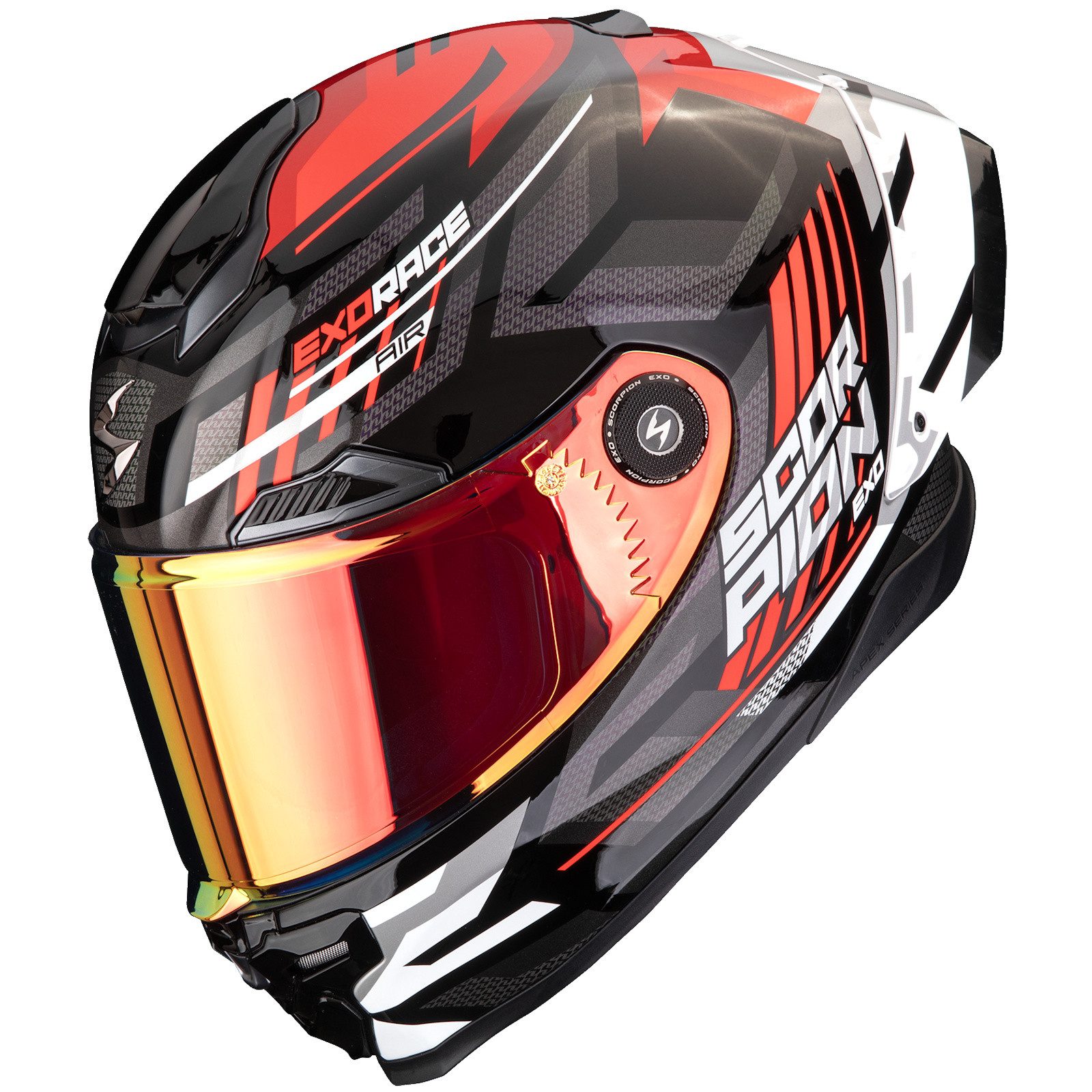 Scorpion Exo Motorradhelm Scorpion EXO-Race Air Kobra Integralhelm Schwarz / Rot M (1er Set), integralhelm motorrad