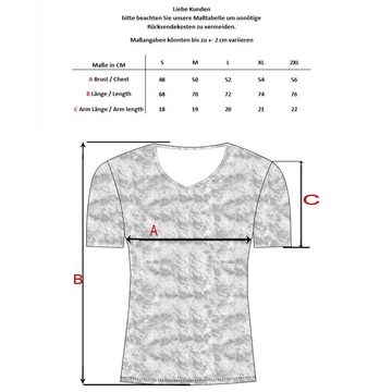 Baxboy T-Shirt Baxboy Herren Verwaschen Kurzarm Polo T-Shirt Print Batik Shirt 3581