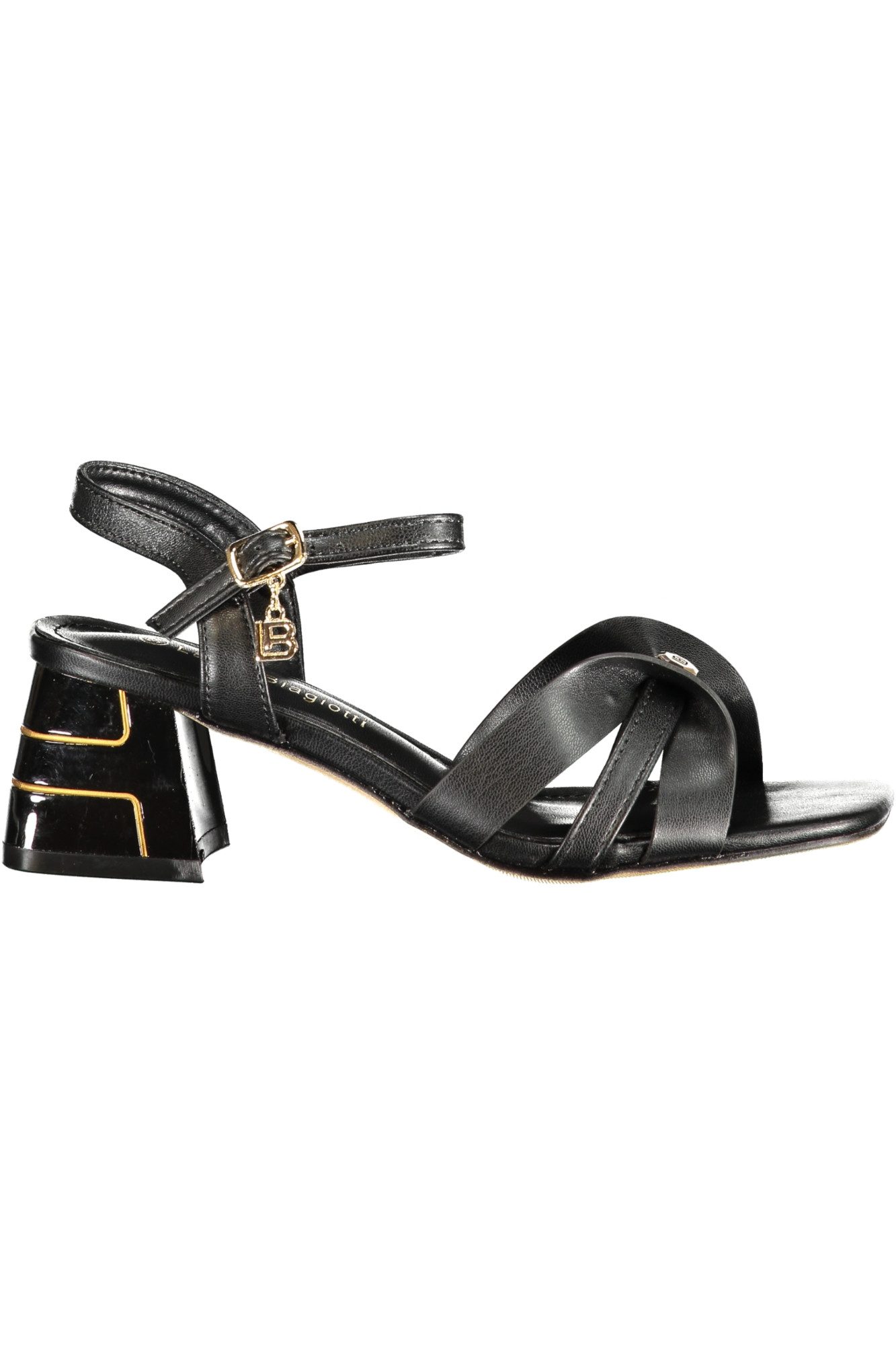 Laura Biagiotti Zehentrenner Elegante Damensandalette in Schwarz mit 5 cm Absatz