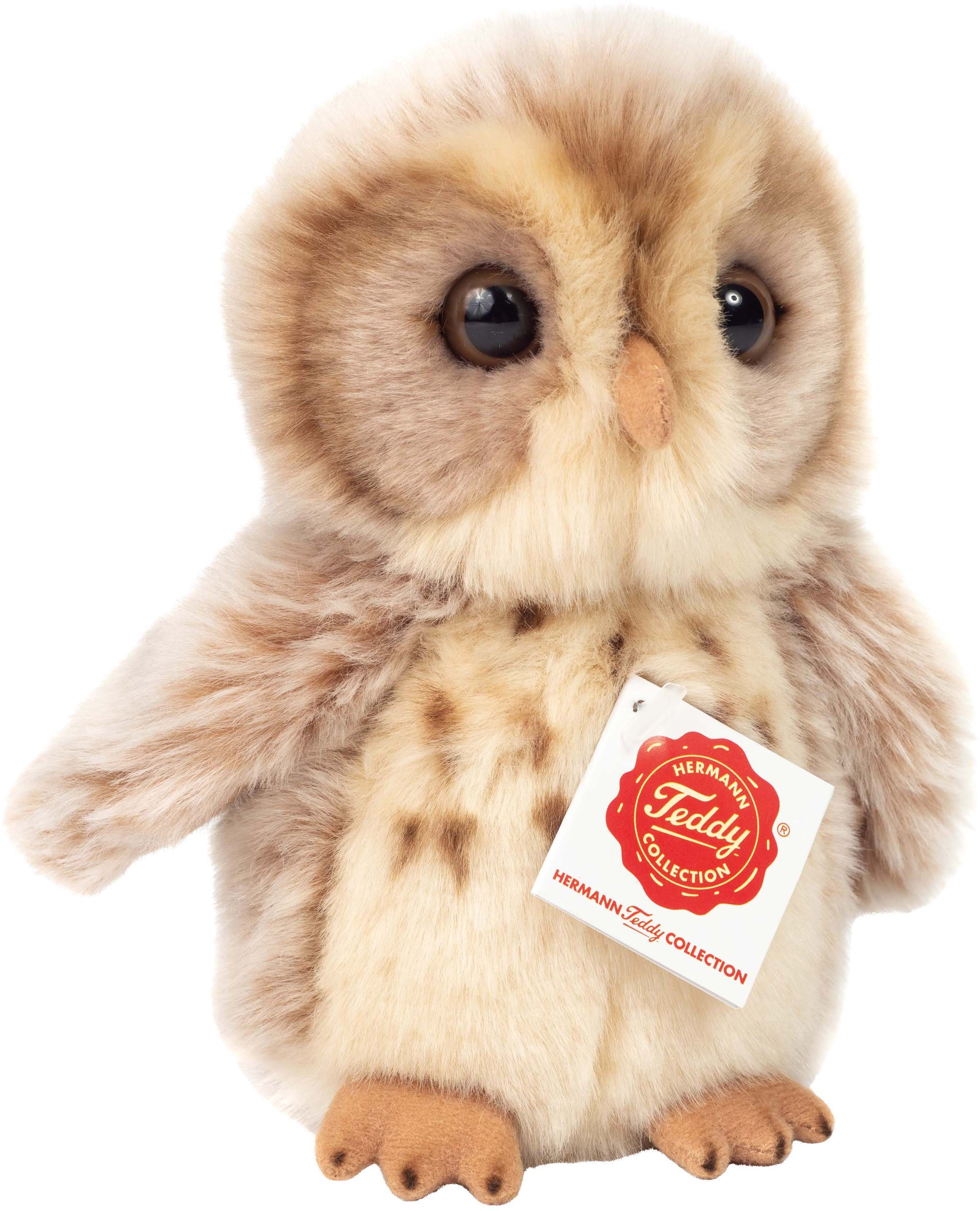 Teddy Hermann® Kuscheltier Eule 16 cm, zum Teil aus recyceltem Material
