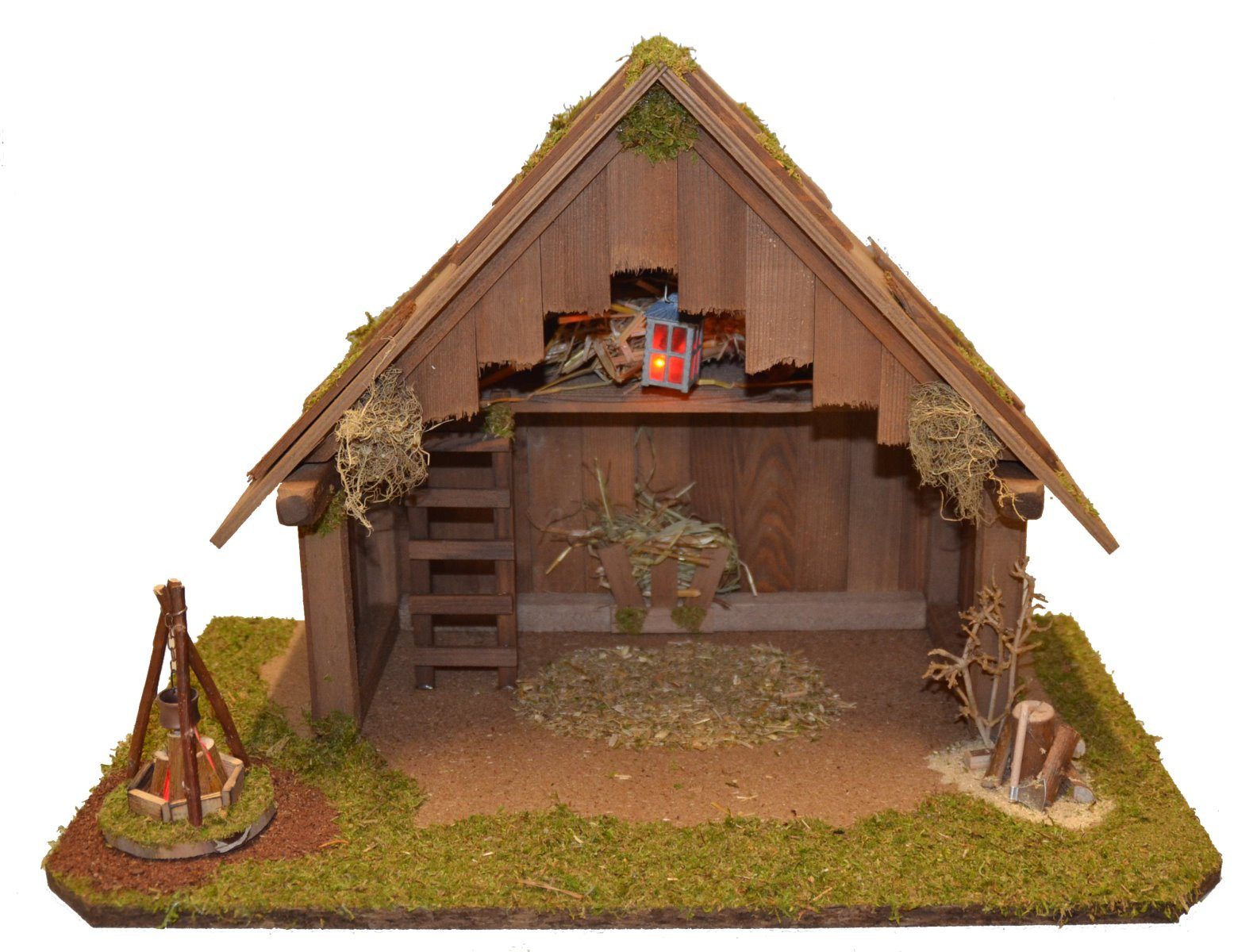 Alfred Kolbe Krippe Krippenstall ohne Trafo, mit Laterne, Lagerfeuer, Hacks günstig online kaufen