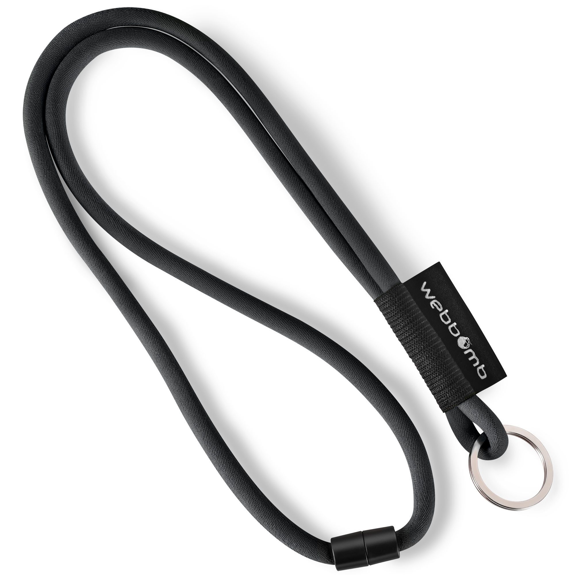 WEBBOMB Schlüsselanhänger Lanyard Tubular Schlüsselband mit Karabiner + Schlüsselring keychain