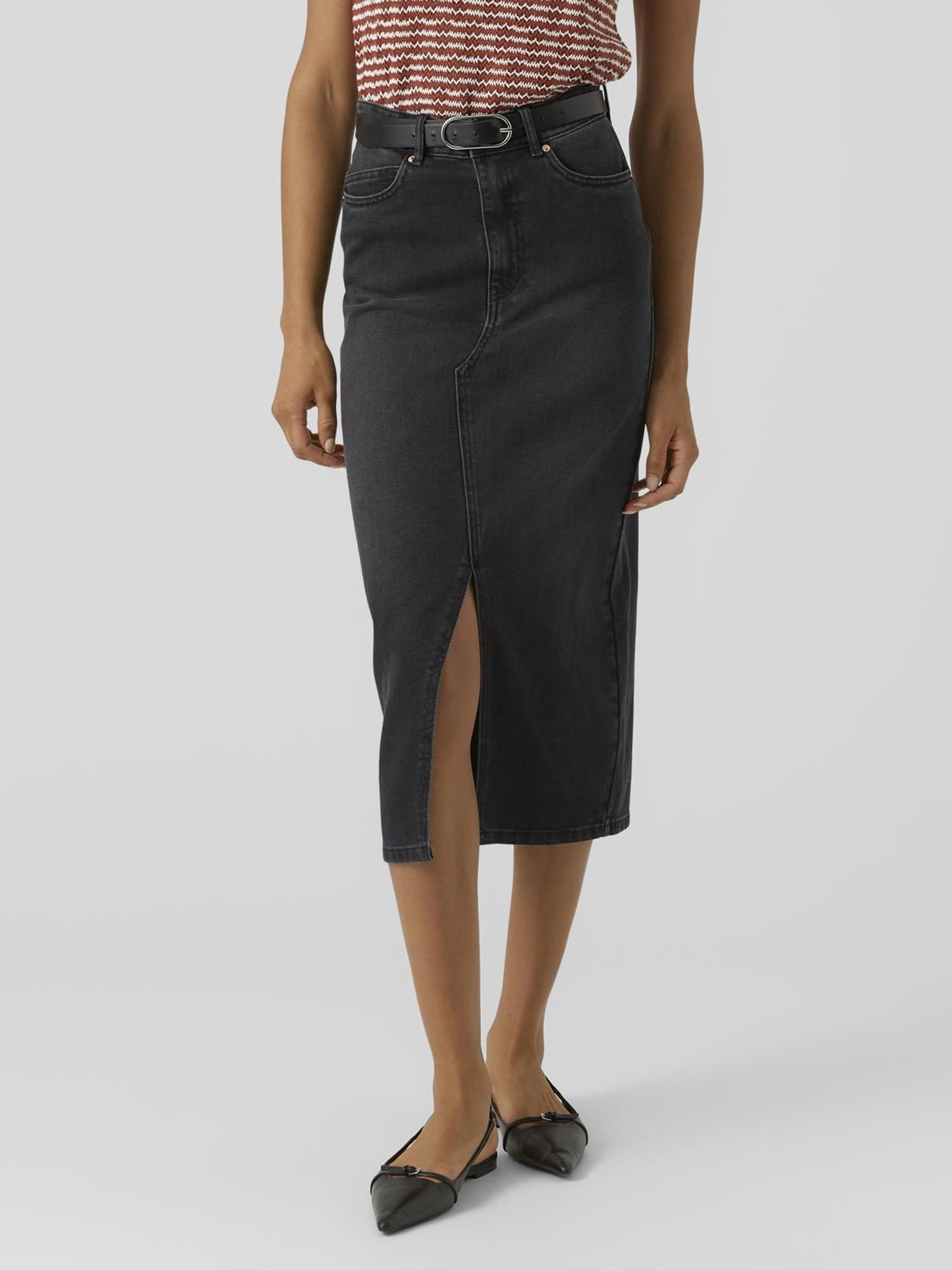 Vero Moda Maxirock VMVERI HR CALF DENIM SKIRT GA NOOS