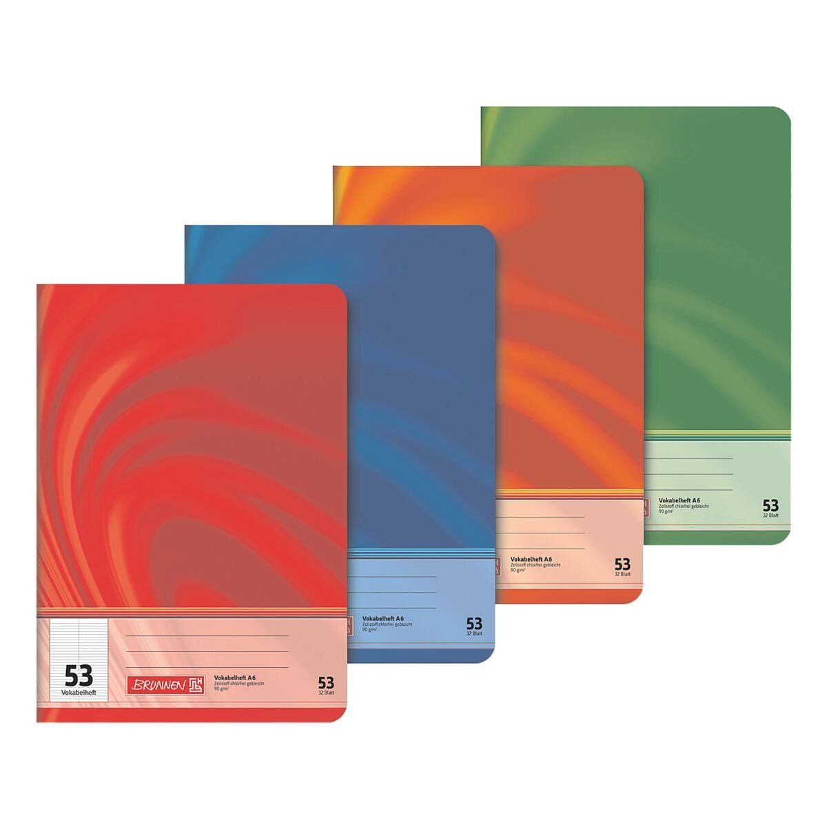 BRUNNEN Vokabelheft Vivendi, liniert (53), mit Teilungslinie, ungelocht, 32 Blatt