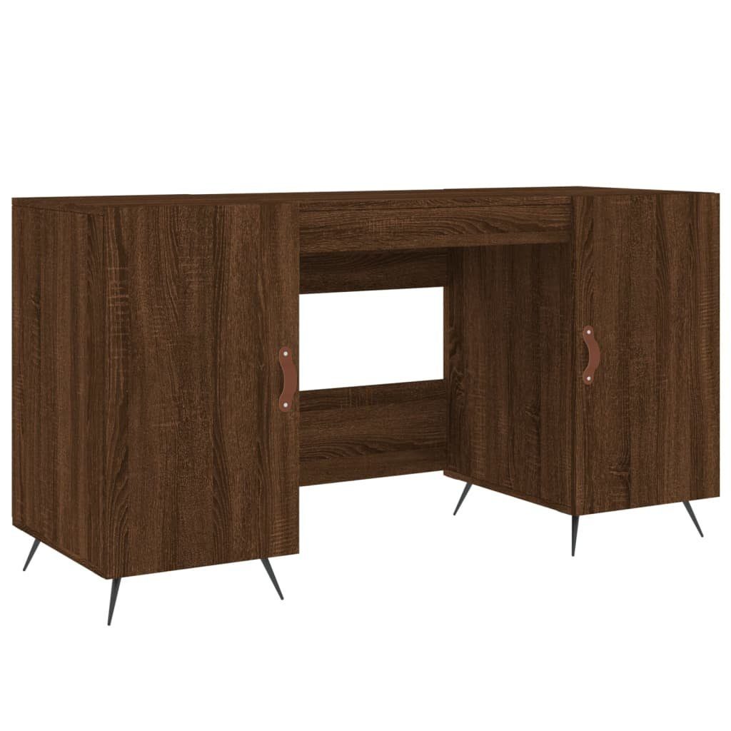 Schreibtisch Braun furnicato cm Eichen-Optik 140x50x75 Holzwerkstoff