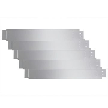 vidaXL Beetumrandung Flexible Rasenkante 5-er Set Verzinkter Stahl 100x14 cm