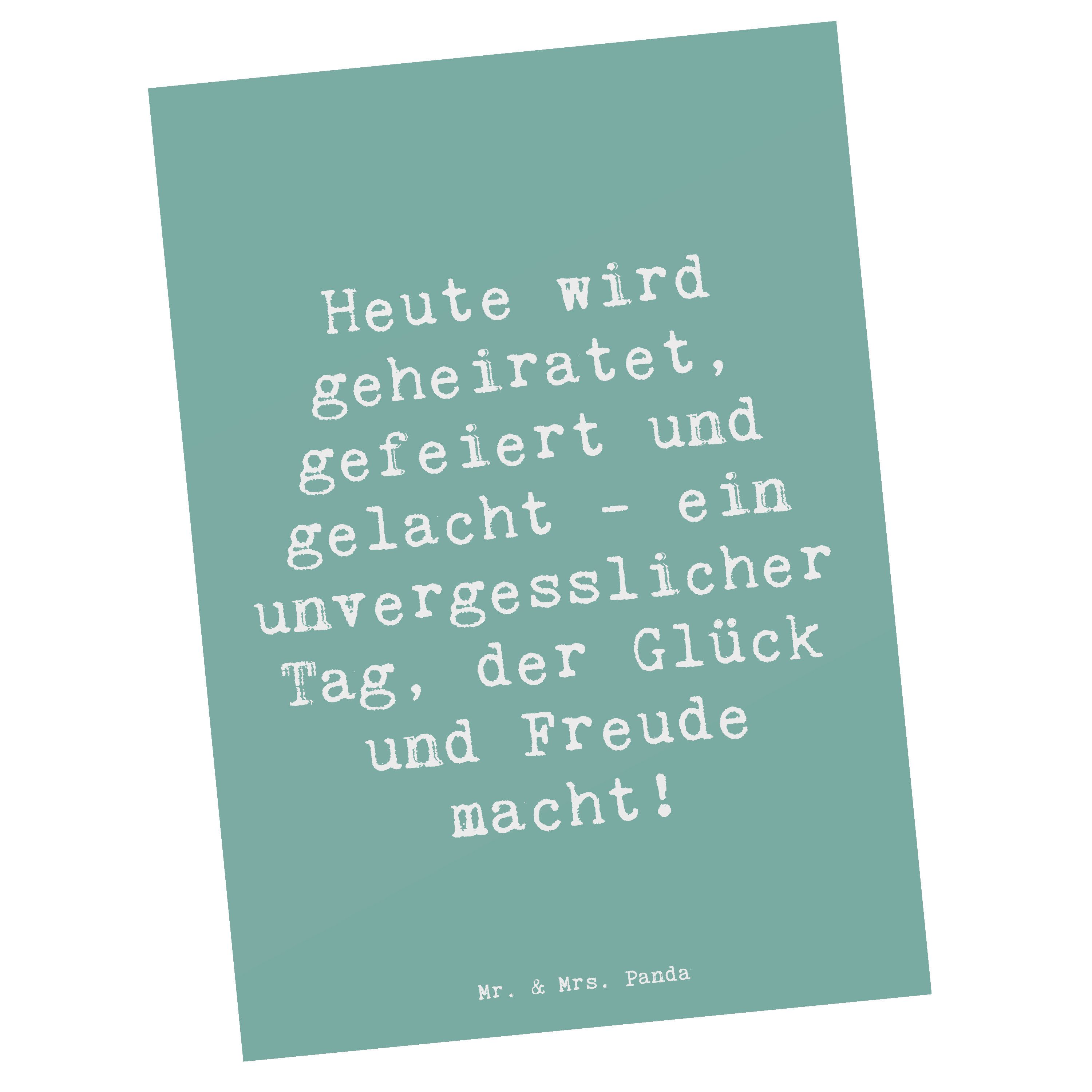 Postkarte Hochzeitsfeier Freude - Meeresbrise - Geschenk, heute wird geheiratet