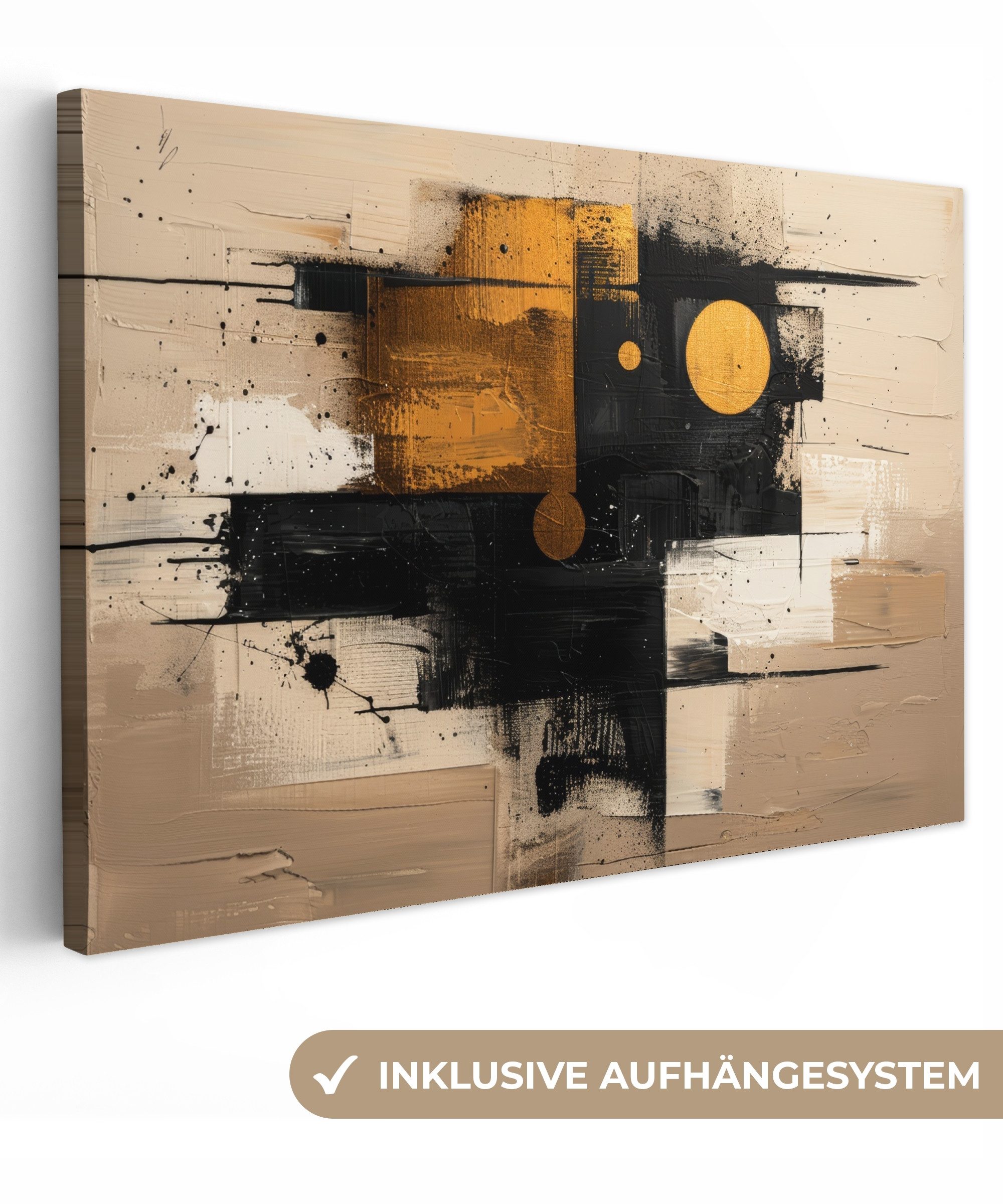 OneMillionCanvasses® Leinwandbild Abstrakt - Schwarz - günstig online kaufen